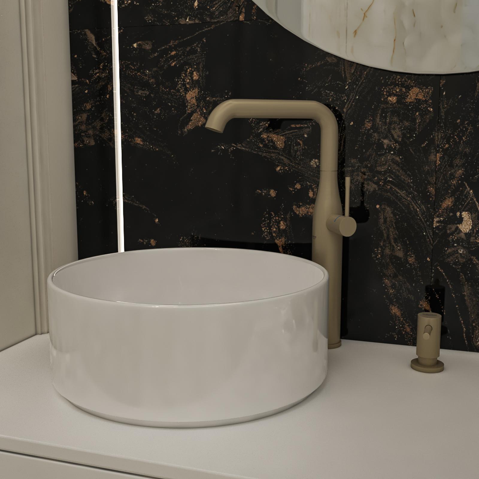 Baterie pentru lavoar Grohe Essence 32901GN1, 3/8'', marimea XL, monocomanda, pivotanta, auriu mat