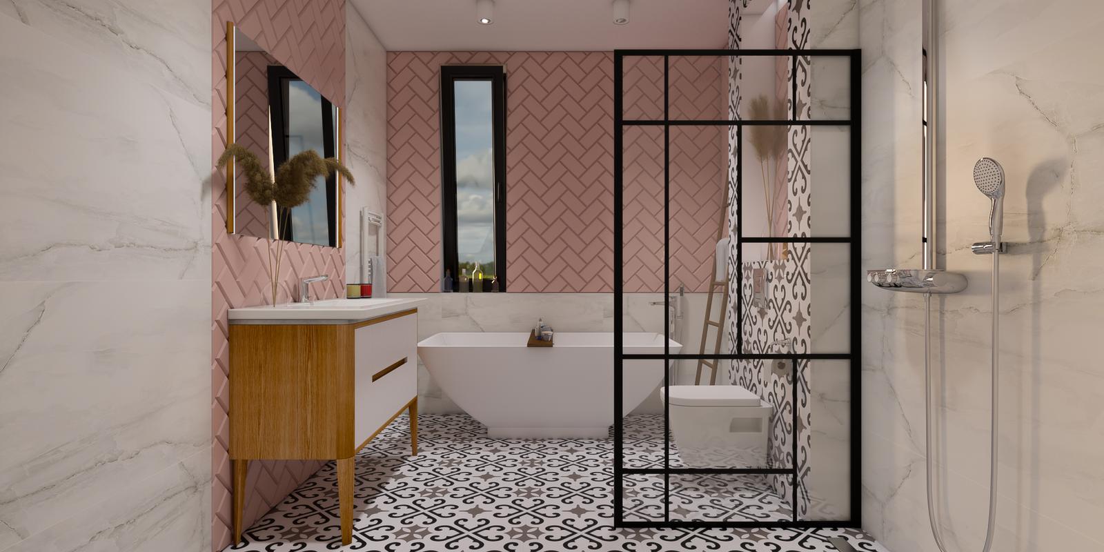 Model amenajare baie stil modern aurora