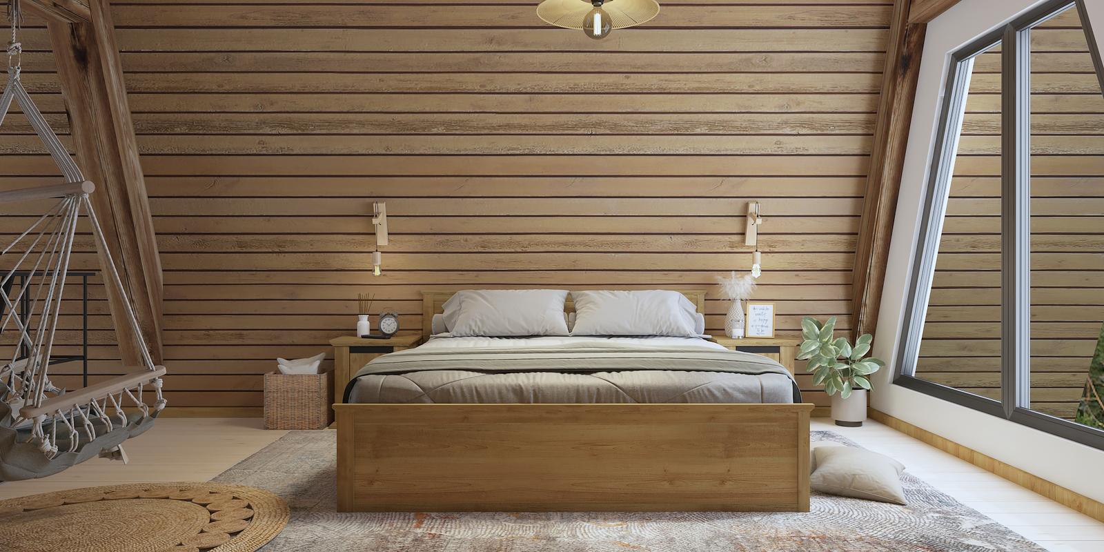 Model amenajare dormitor stil modern forest bedroom_2