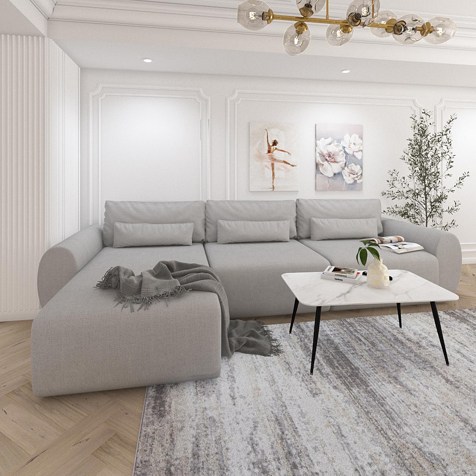 Coltar Modena, albastru, 357 x 190 x 87 cm, 3C
