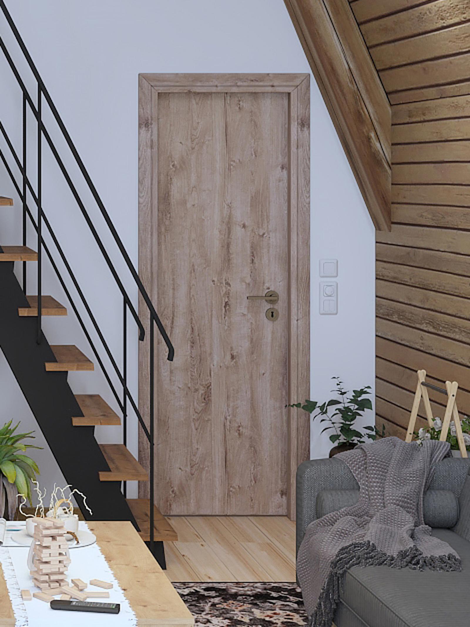 Usa interior celulara, R80 3D, dreapta, stejar, 66 x 202 cm