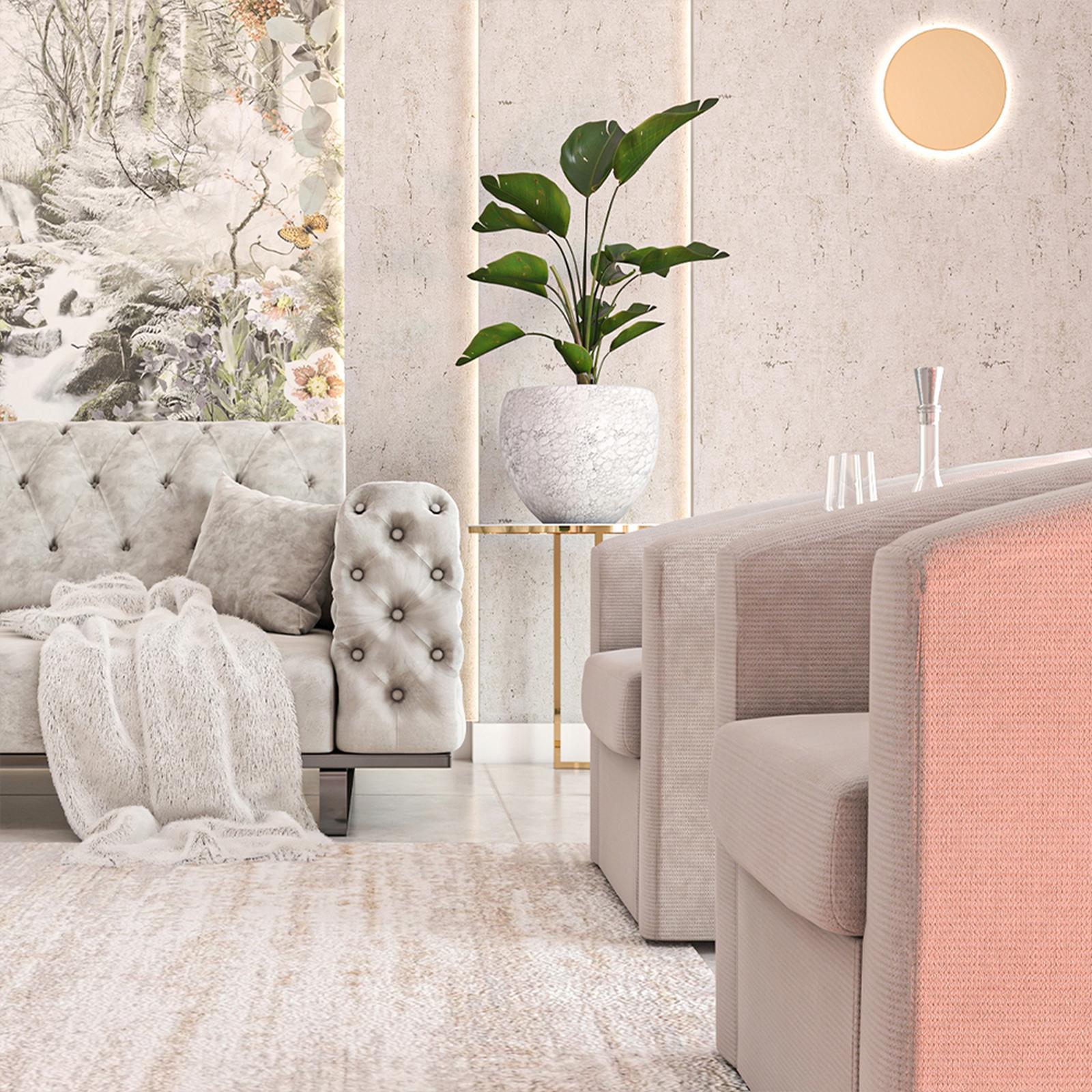 Canapea extensibila 3 locuri Opulenza, crem, 225 x 100 x 85 cm, 1C