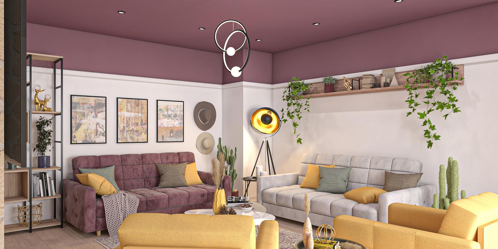 Model amenajare living stil modern fireside magic