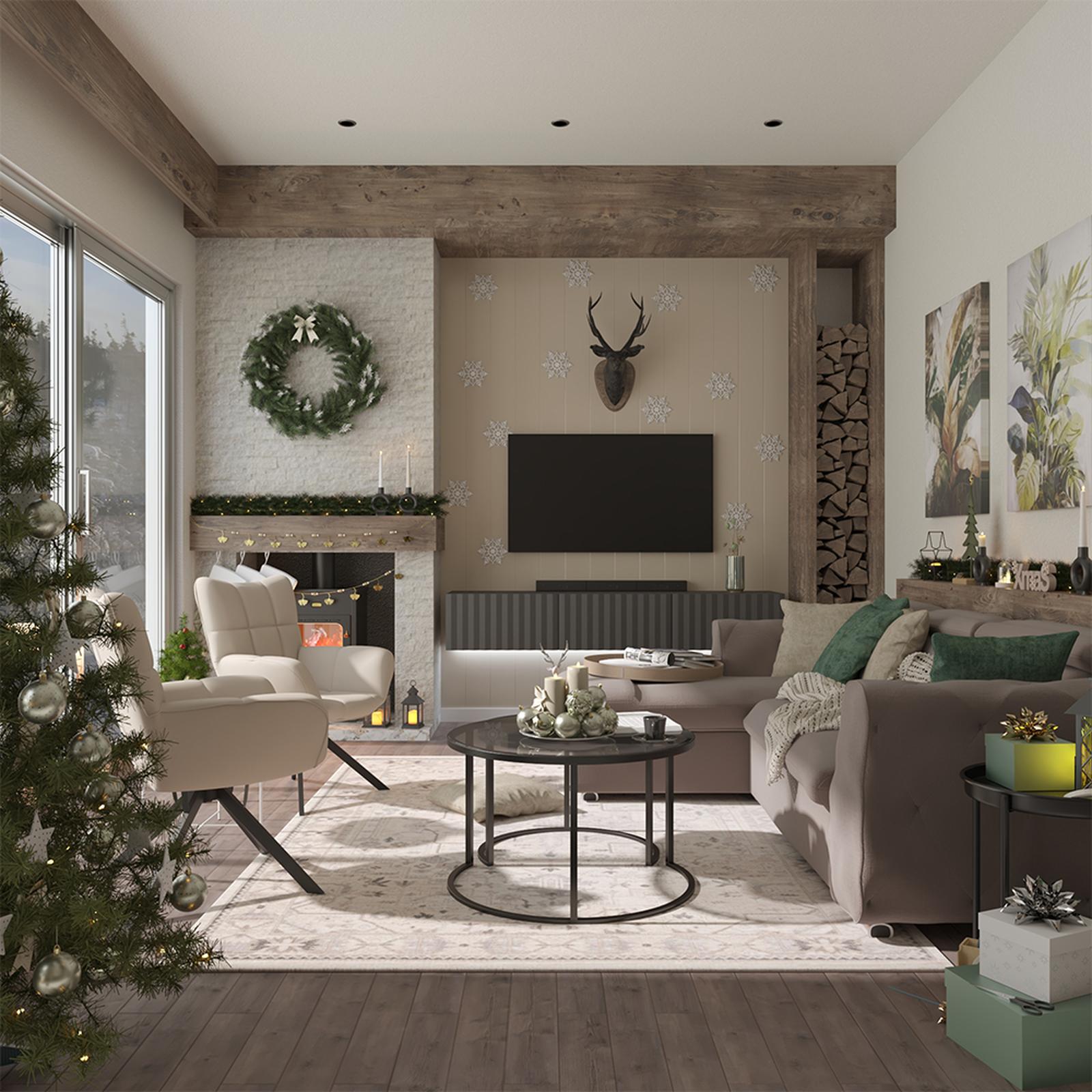 Model amenajare living stil modern snowfall