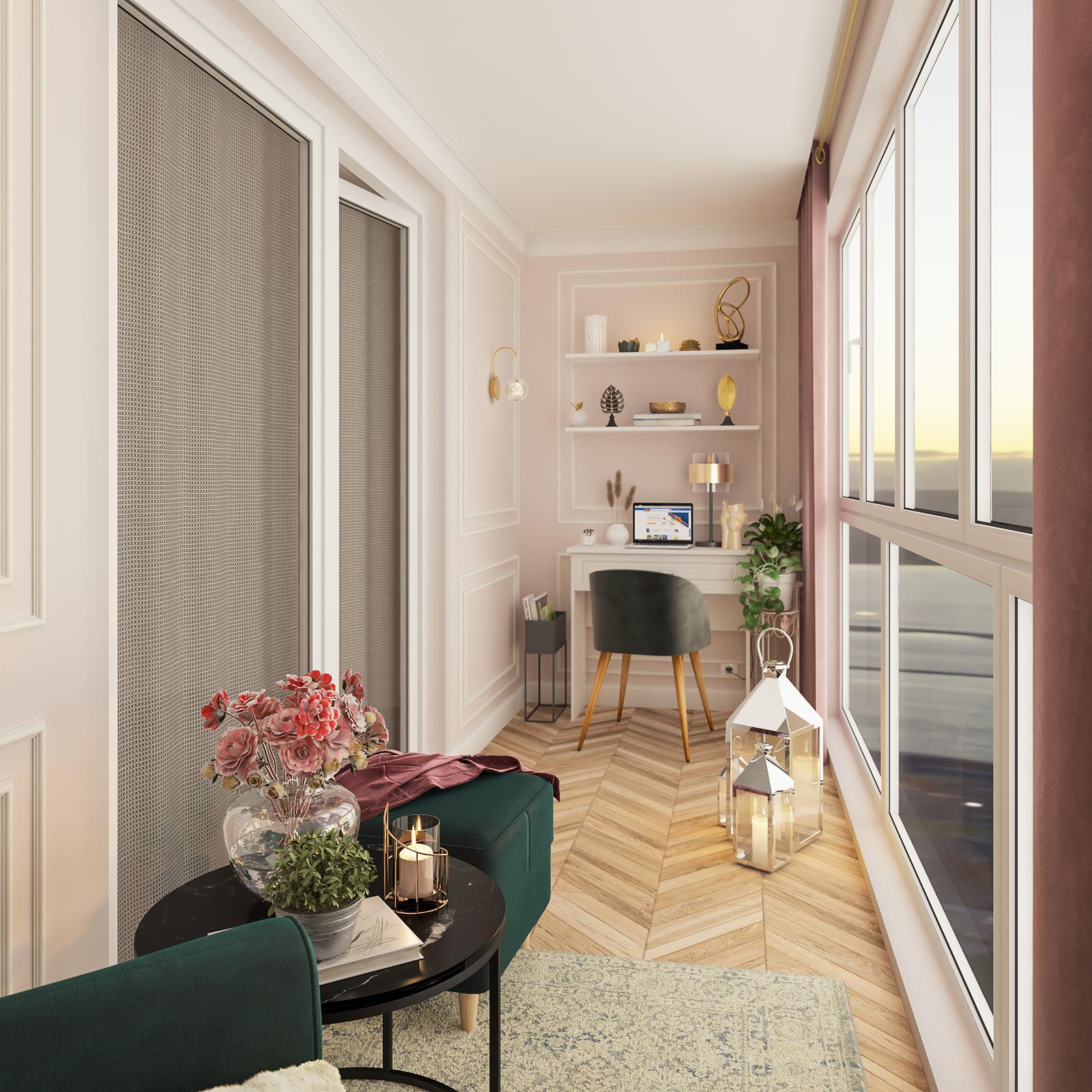 Model amenajare balcon stil clasic candle light