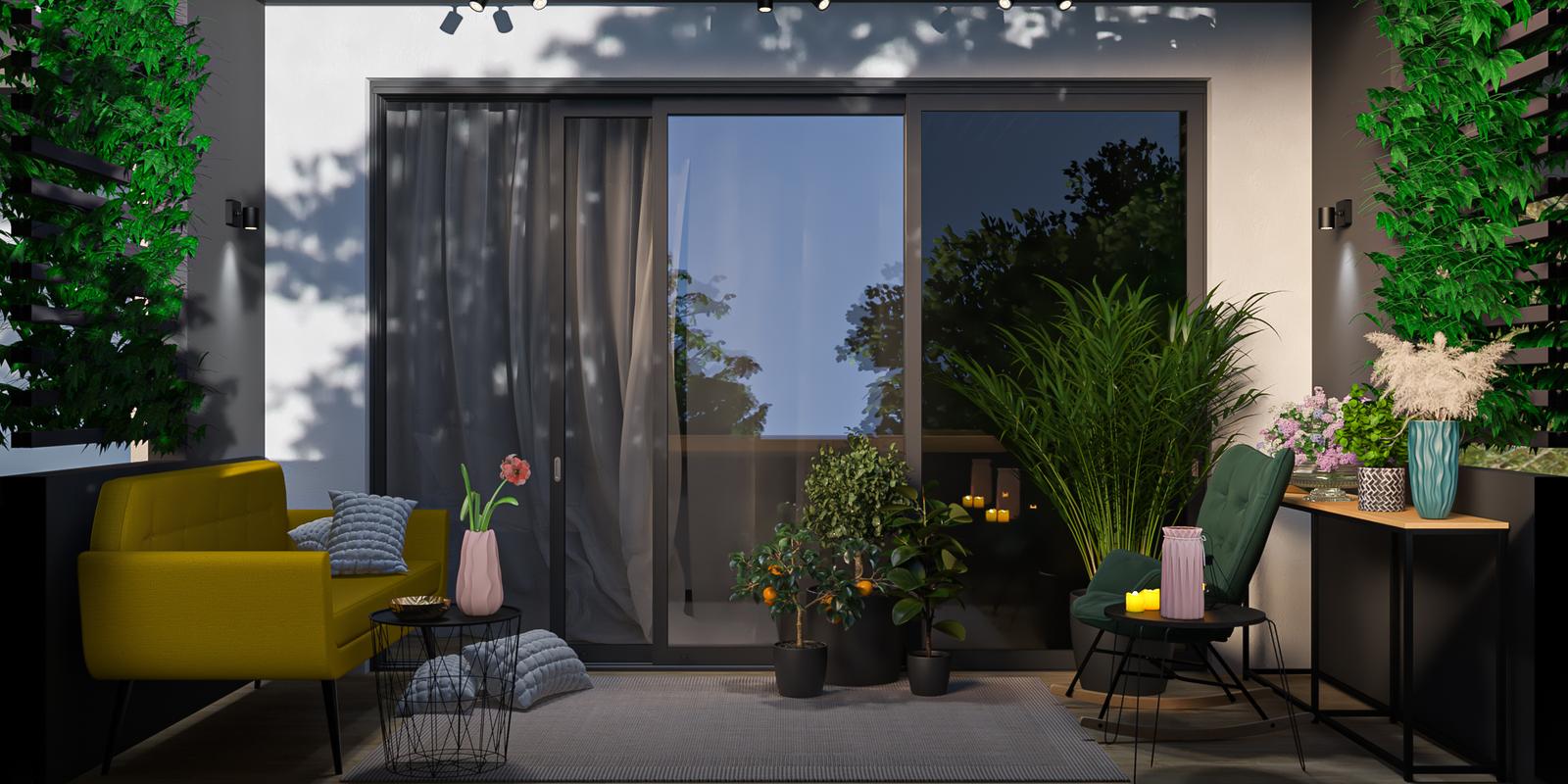 Model amenajare balcon stil modern ezra