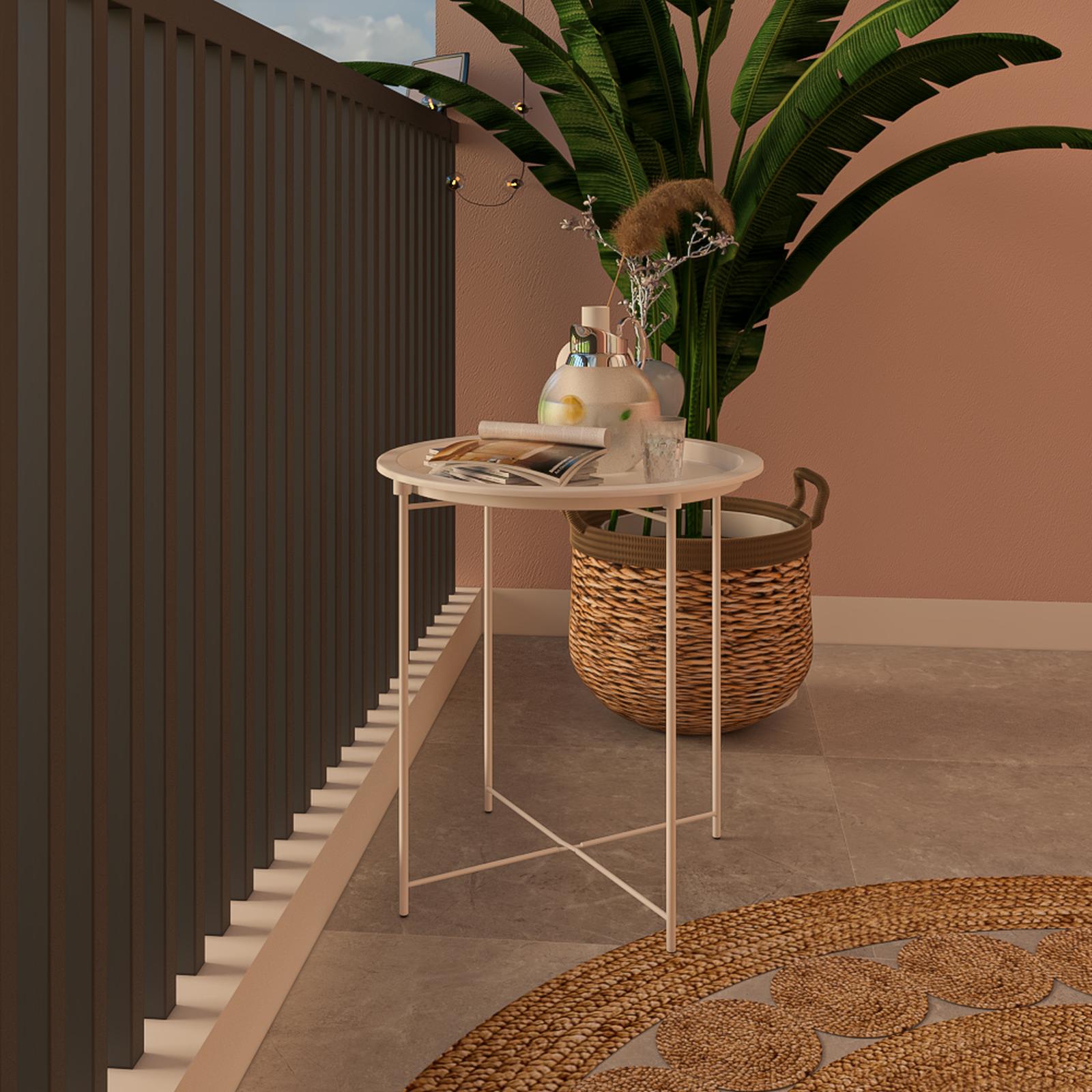 Masuta cafea Render rotunda, alb, 47 x 47 x 50.2, 1C