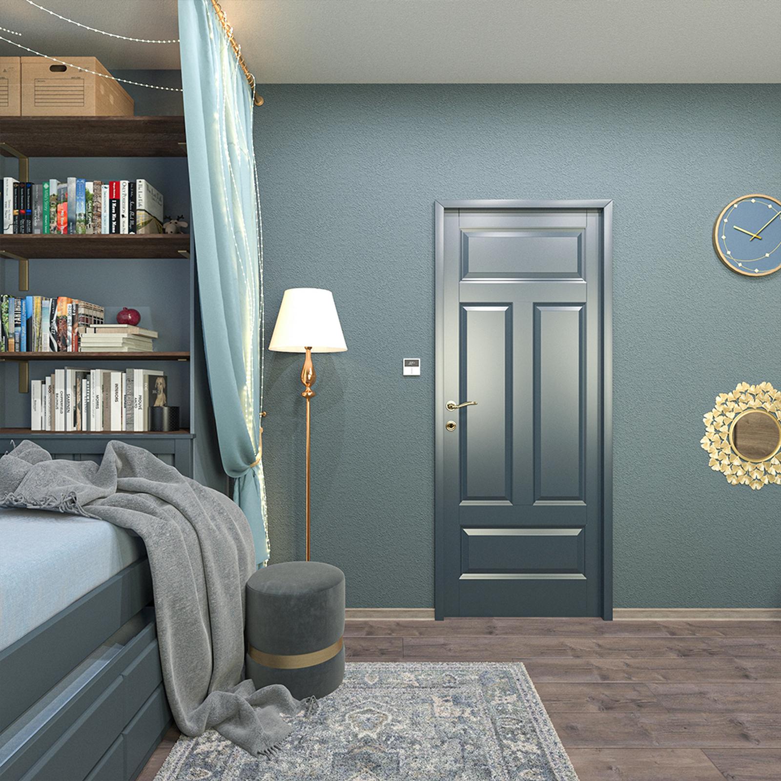 Maner cu rozeta rotunda pentru usa interior, Tolosa Verofer P, alama, auriu lucios / satinat, 150 x 50 mm