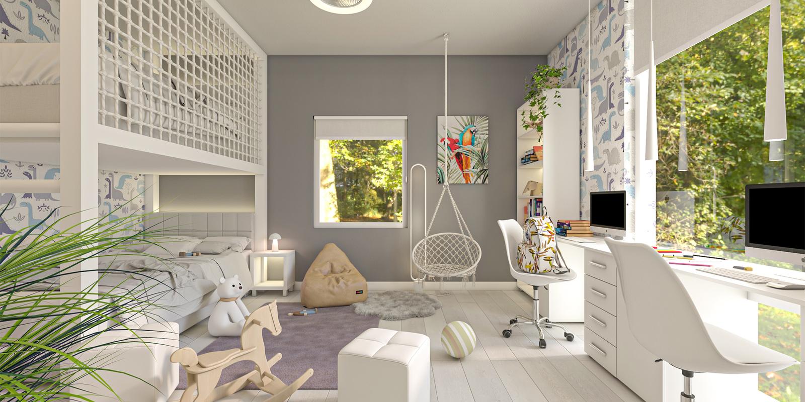 Model amenajare cameră tineret stil modern endless simplicity