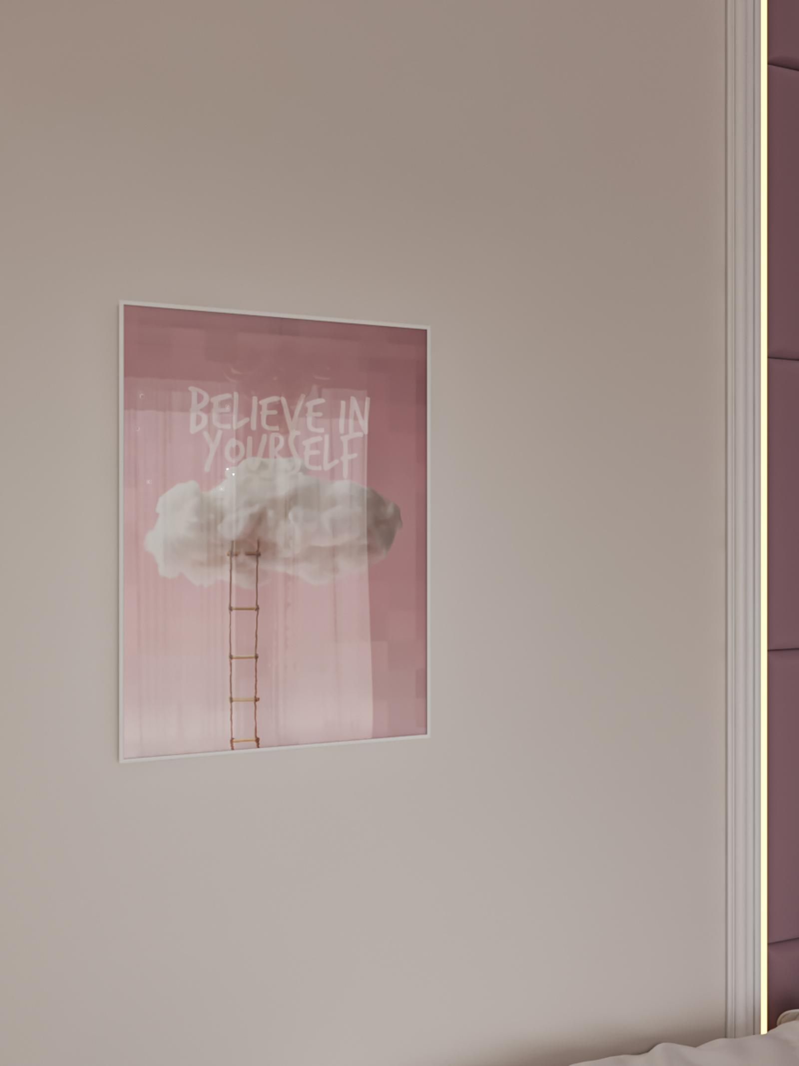 Tablou Believe Styler standard, placa MDF cu print, 50 x 70 cm
