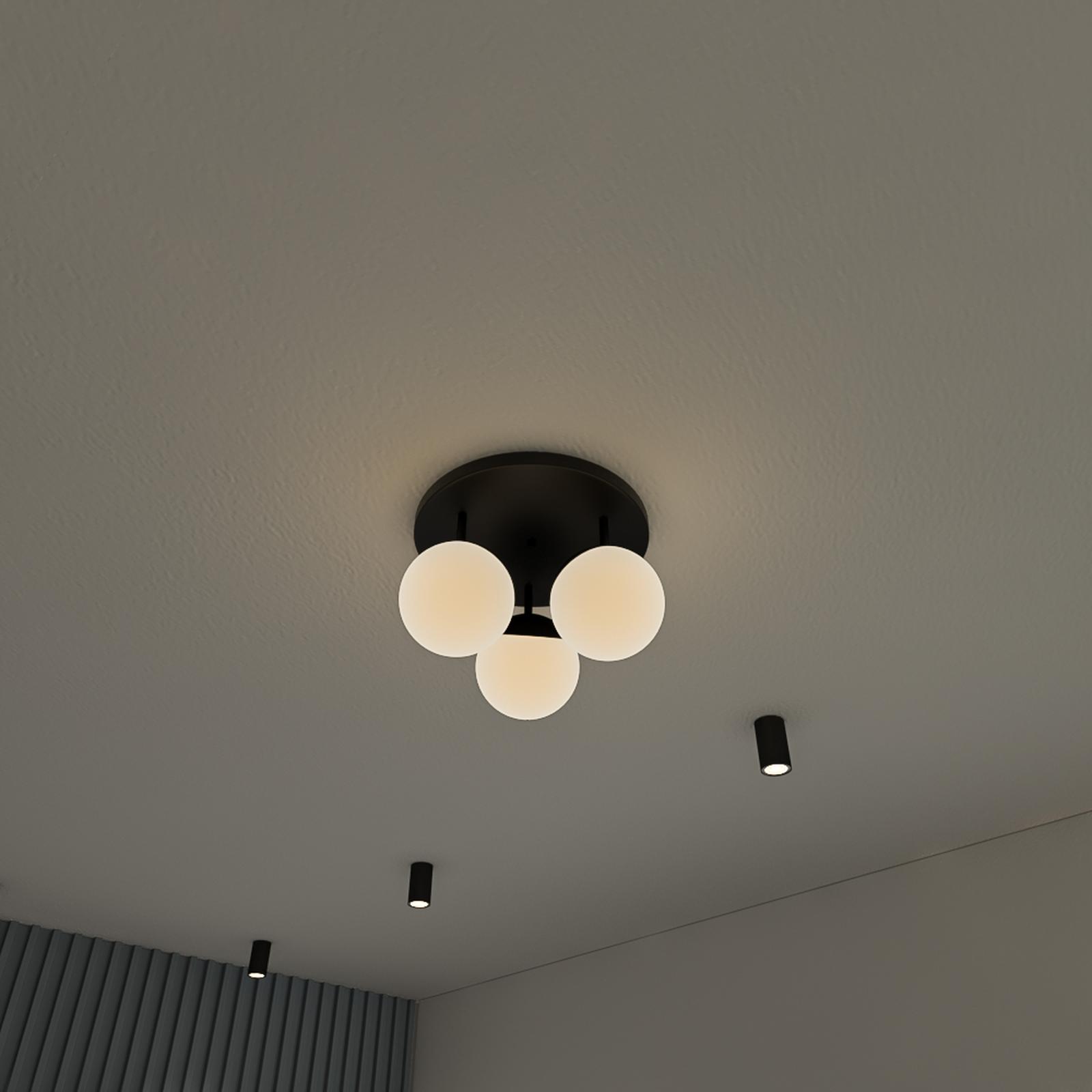 Plafoniera Globe KL100027, 3 x E14, negru + alb, moderna