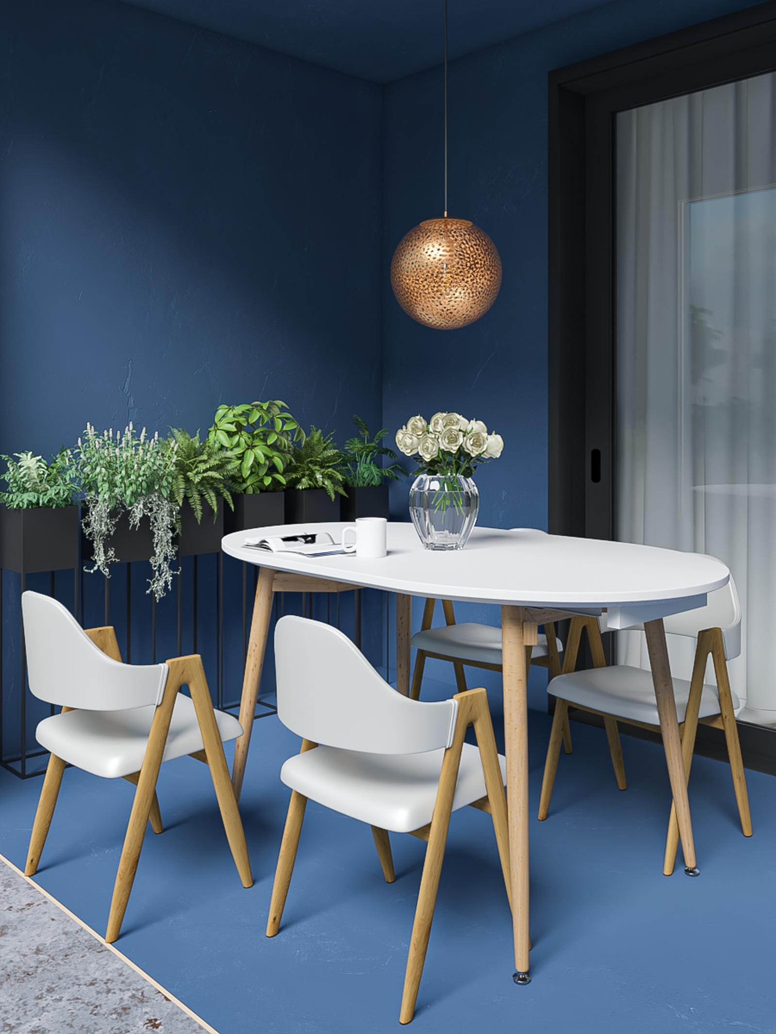 Scaun bucatarie  K247, tapitat, metal aspect lemn + imitatie piele alba