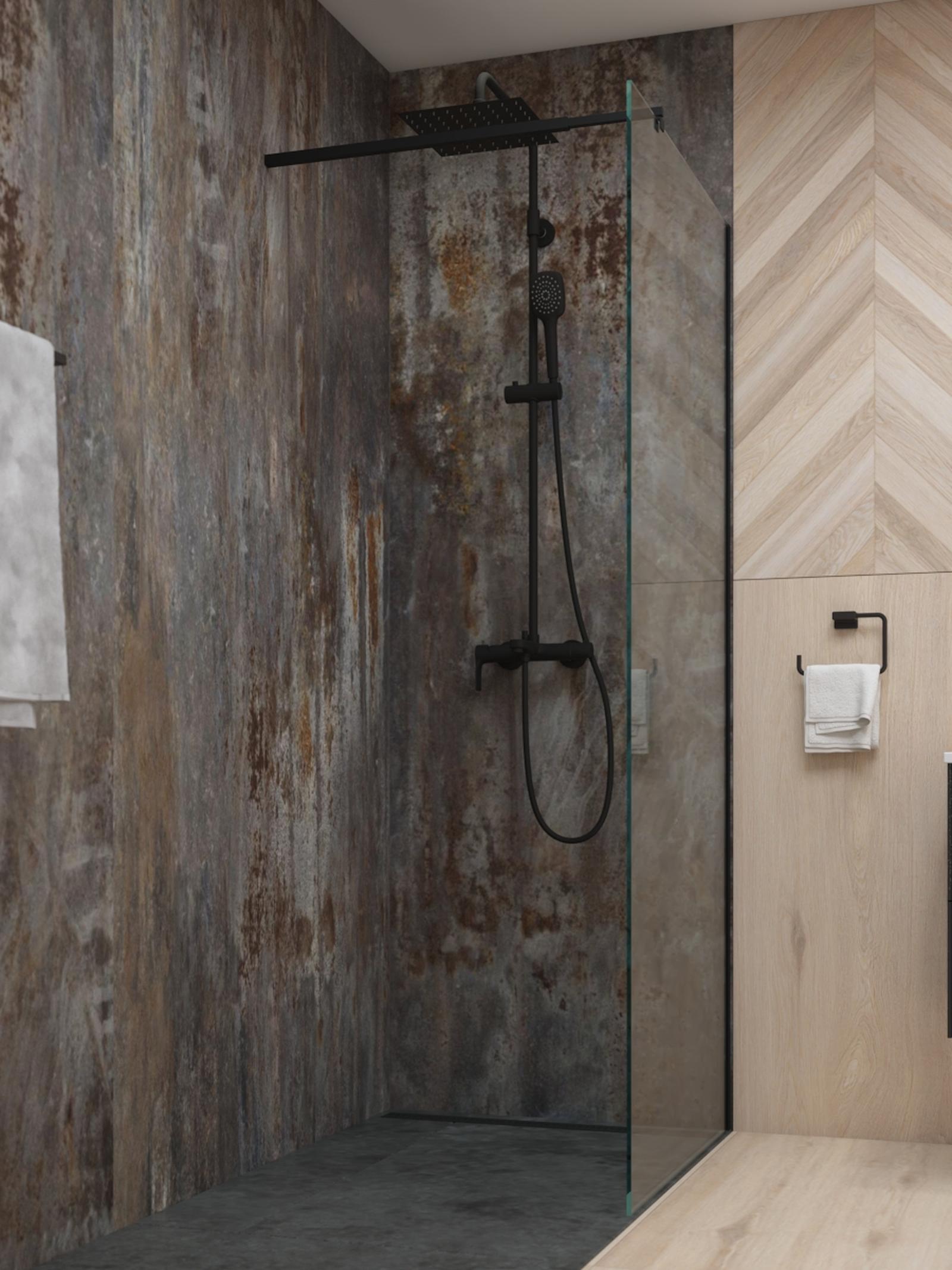 Panou decorativ SPC compozit Kronospan Rocko Tiles, R120 Native Steel, impermeabil, 2800 x 1230 x 4 mm