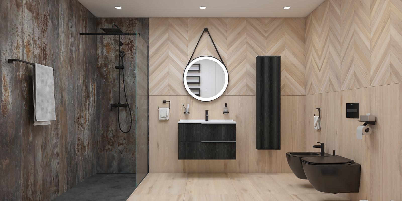 Model amenajare baie stil modern chateau