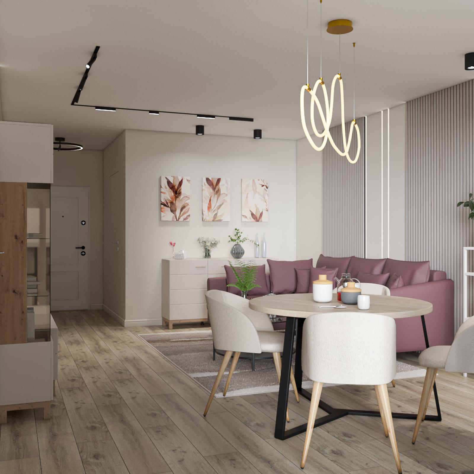 Model amenajare living stil modern lumen
