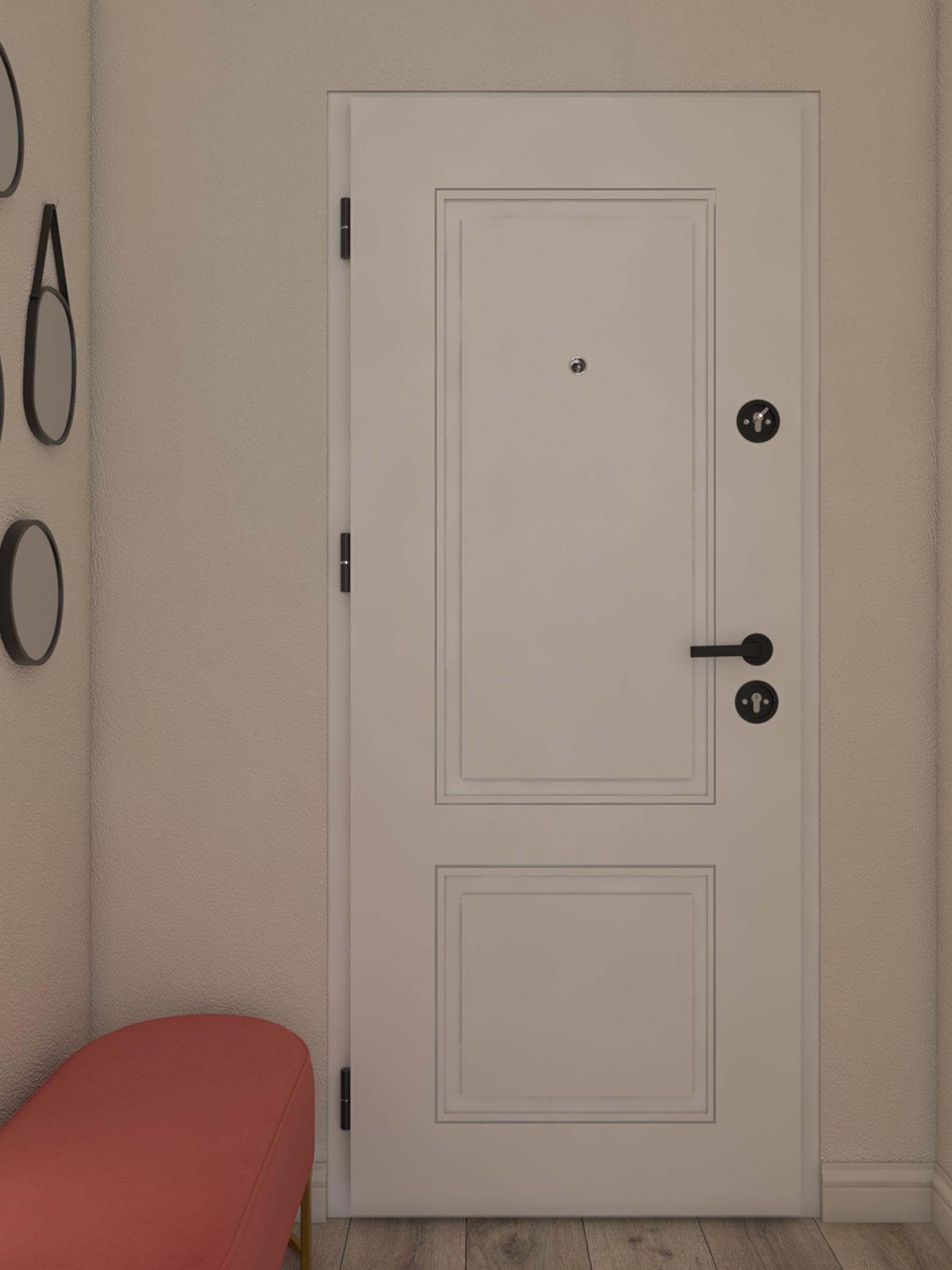 Usa Megadoor Prestige Modern Roma interior metalica , dreapta, alb satinat, 88 x 200 cm