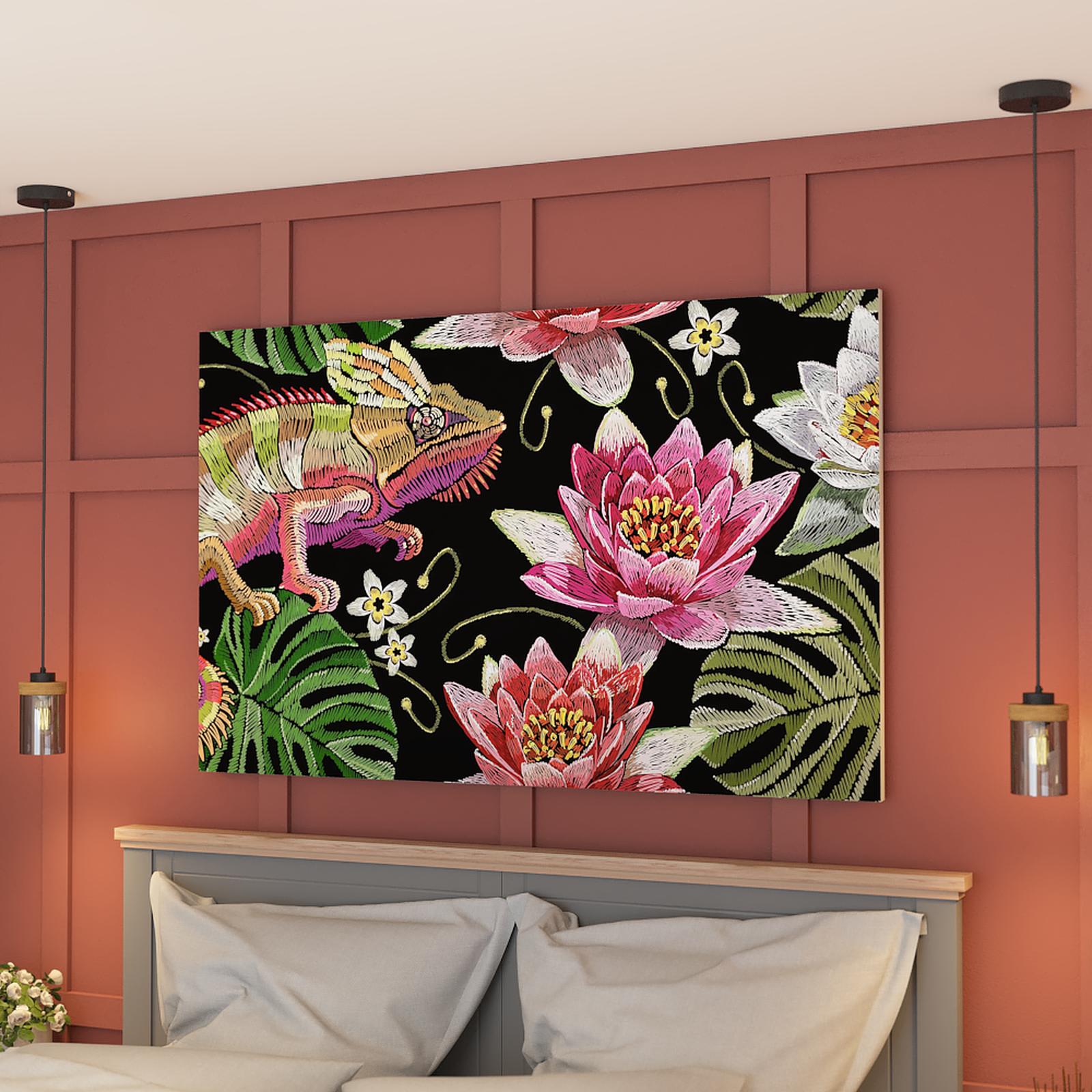 Tablou Chameleon, 4Decor, DE0384, panza + sasiu lemn, 150 x 95 cm