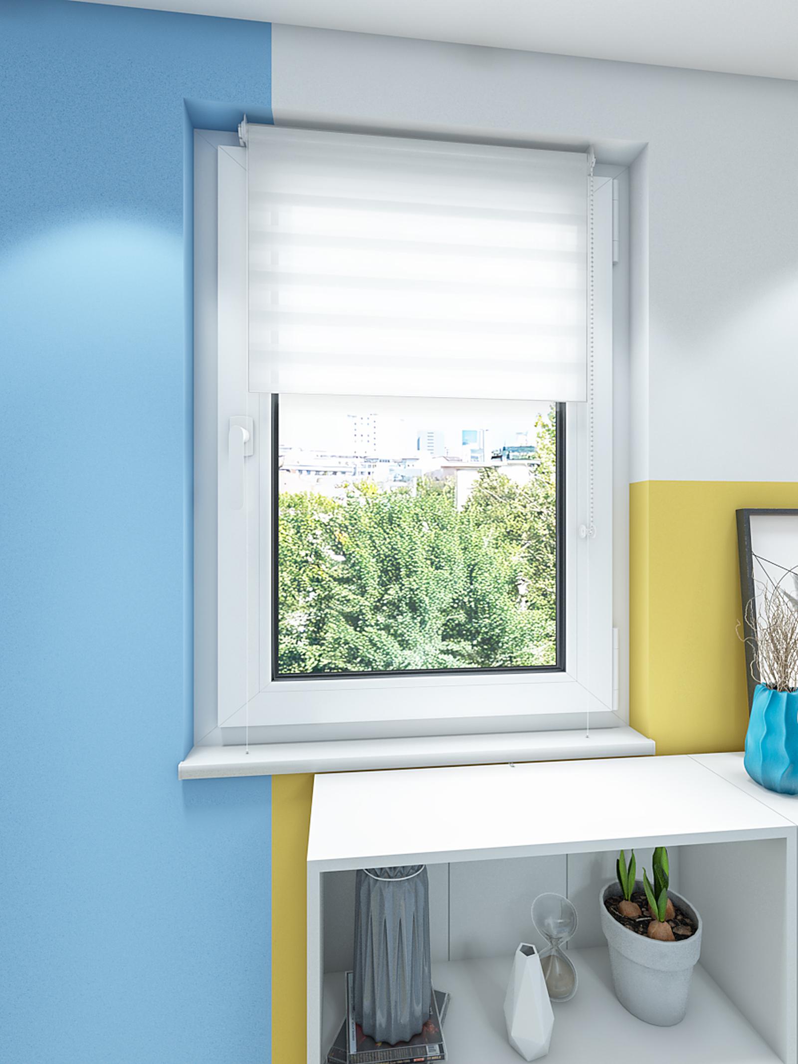 Stor Lariana, Duo Clemfix, poliester, alb, zi - noapte, dimensiuni material 60.5 x 160 cm