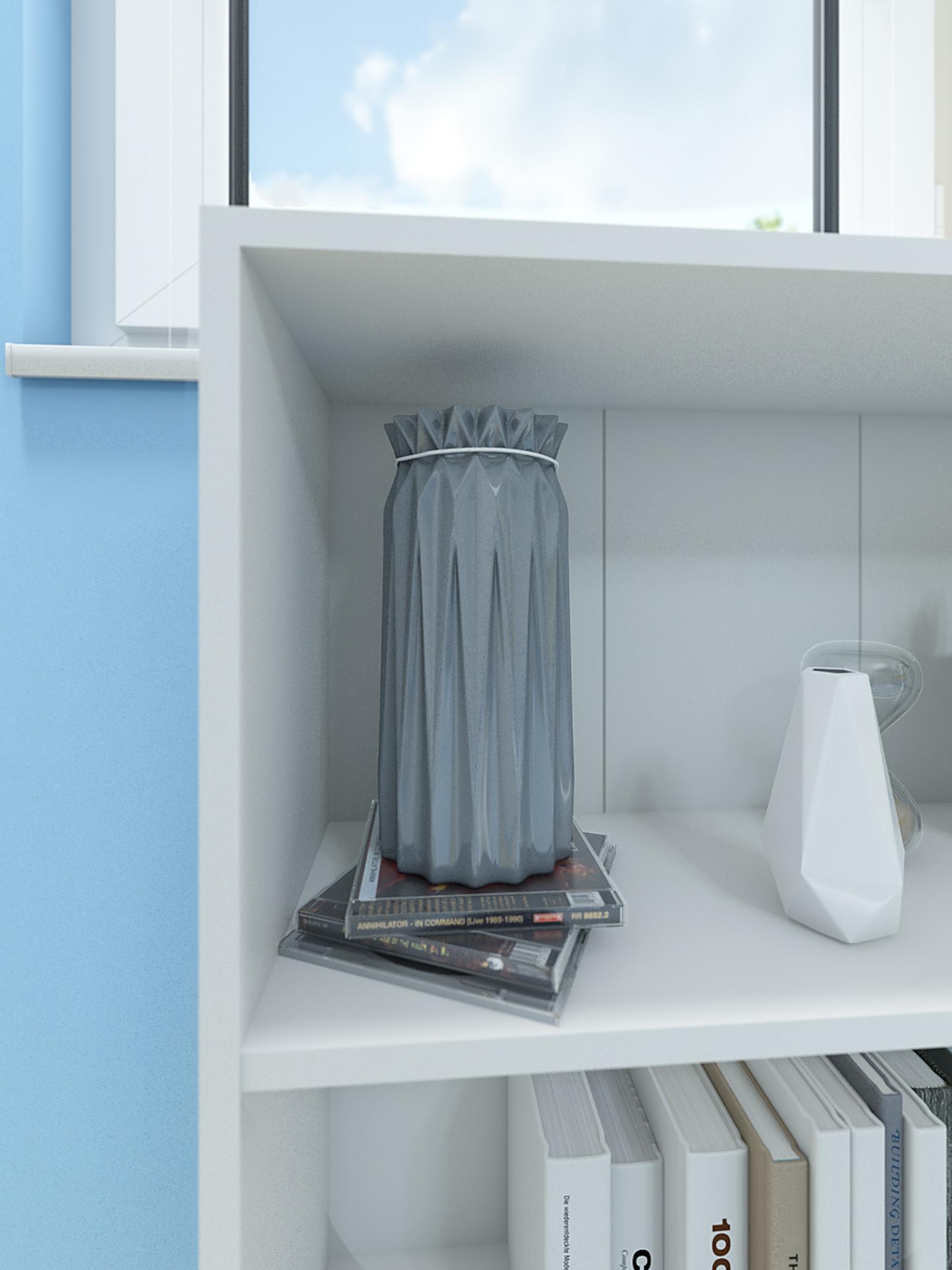 Vaza decorativa 1950, Ella Home, ceramica, gri, 26 cm