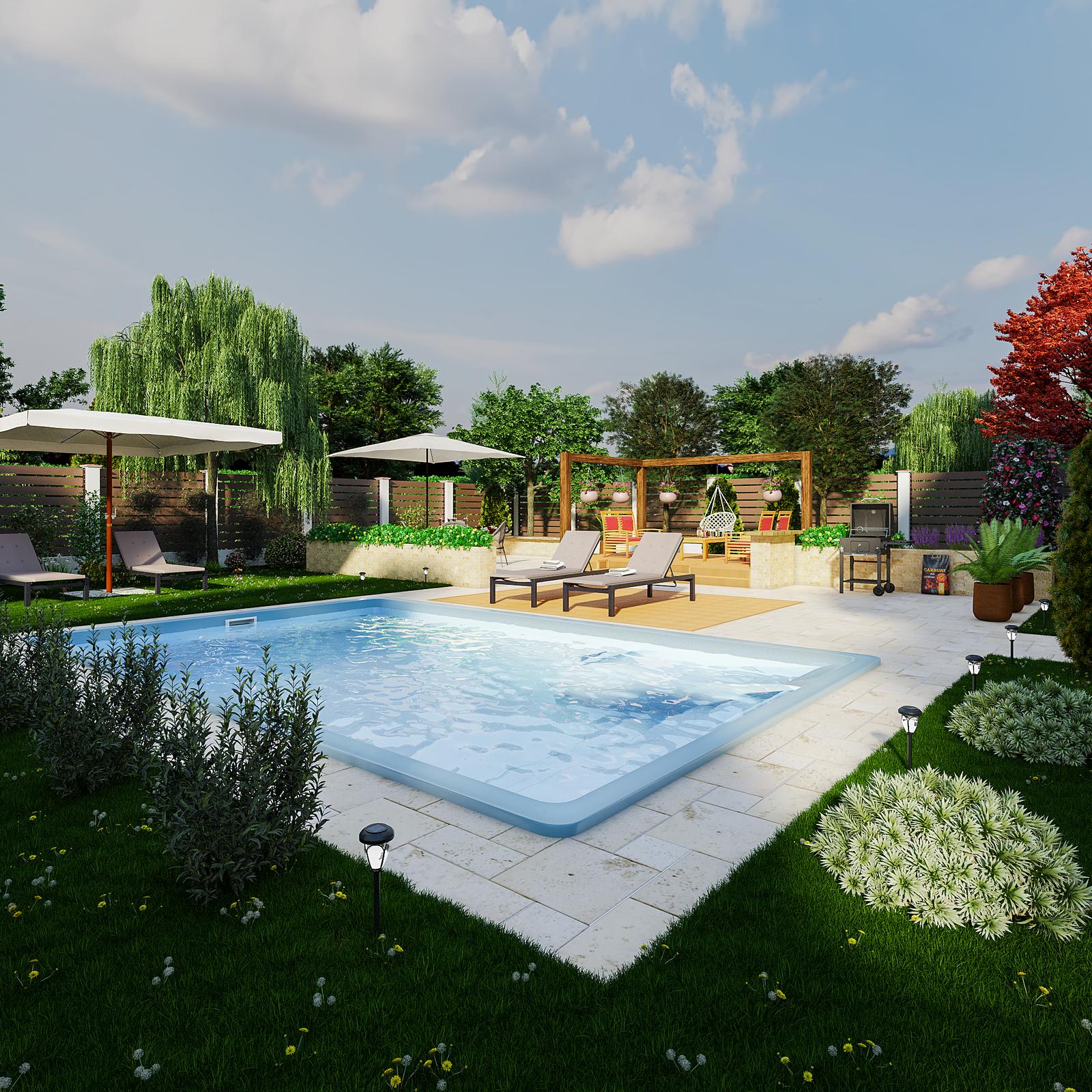 Model amenajare grădină stil modern kendari
