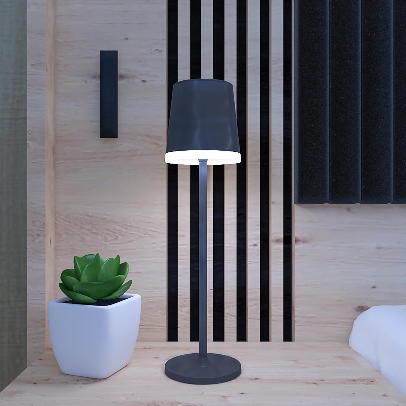Veioza LED Solar 366374A, 0.06 W, lumina calda, antracit, modern