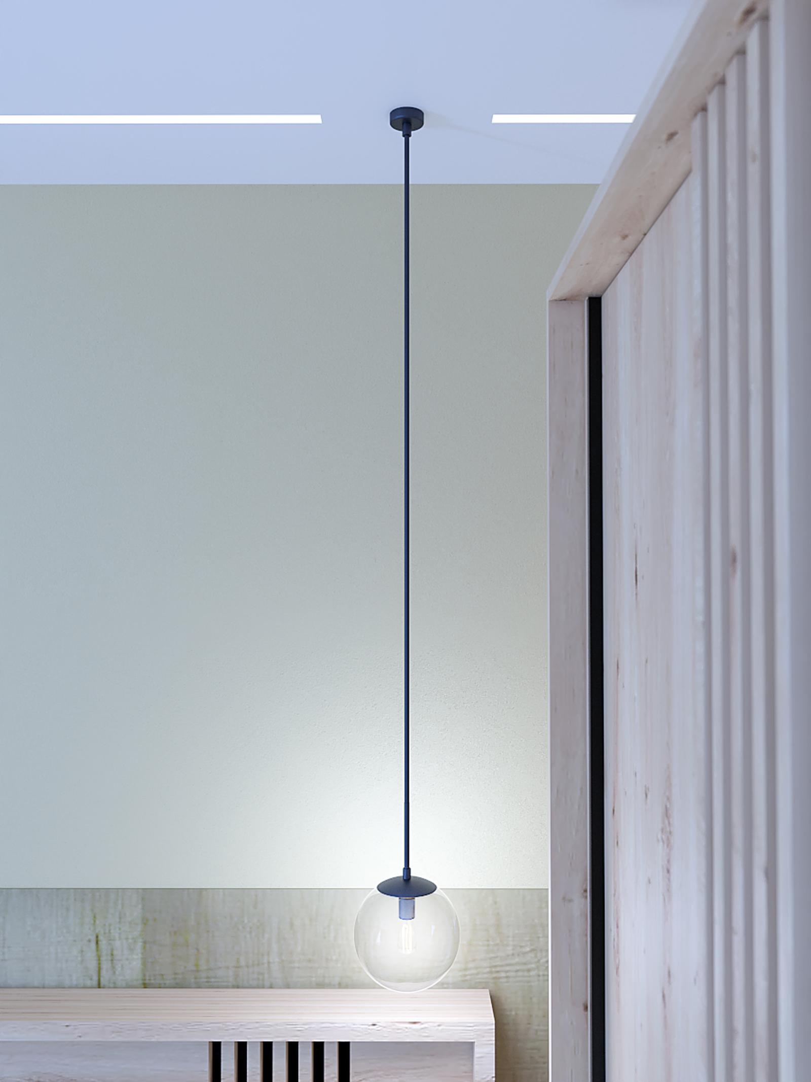 Suspensie Global 01-3164, 1 x E14, negru, D 150 mm, modern