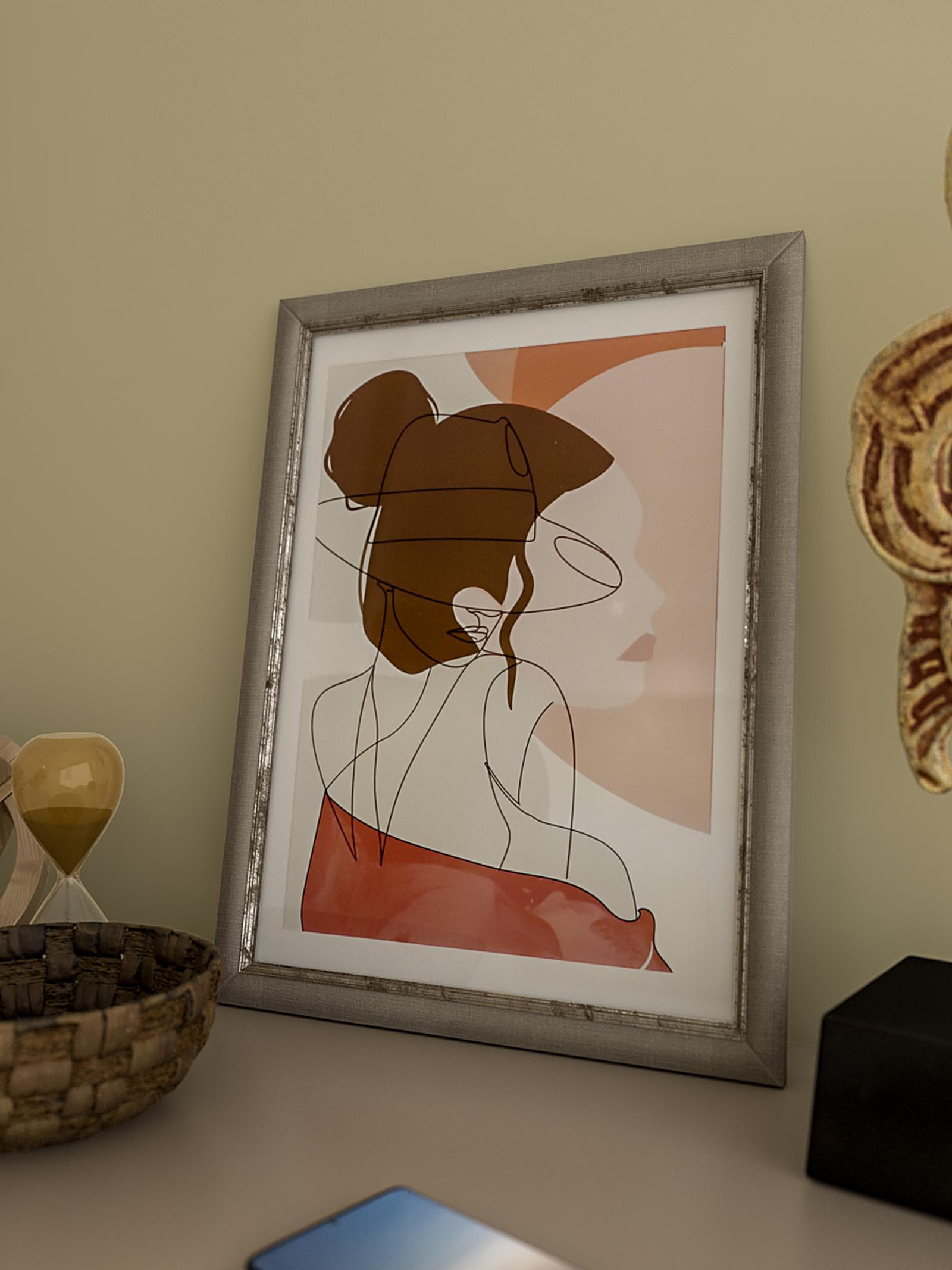 Rama foto 1280-D-A407S1, dreptunghiulara, 30 x 40 cm, bej, MDF