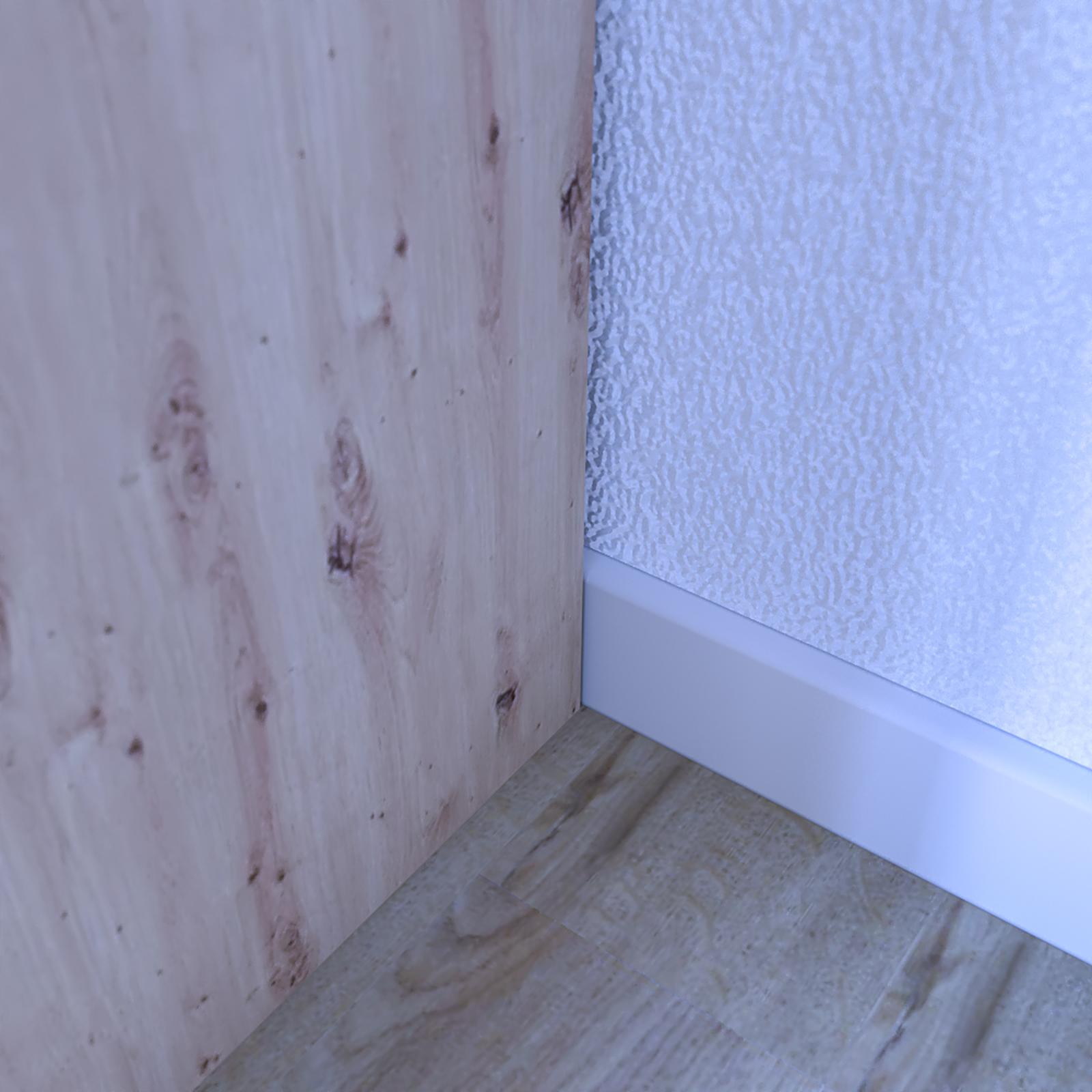 Plinta parchet MDF SET, alb, 2440 x 60 x 19 mm