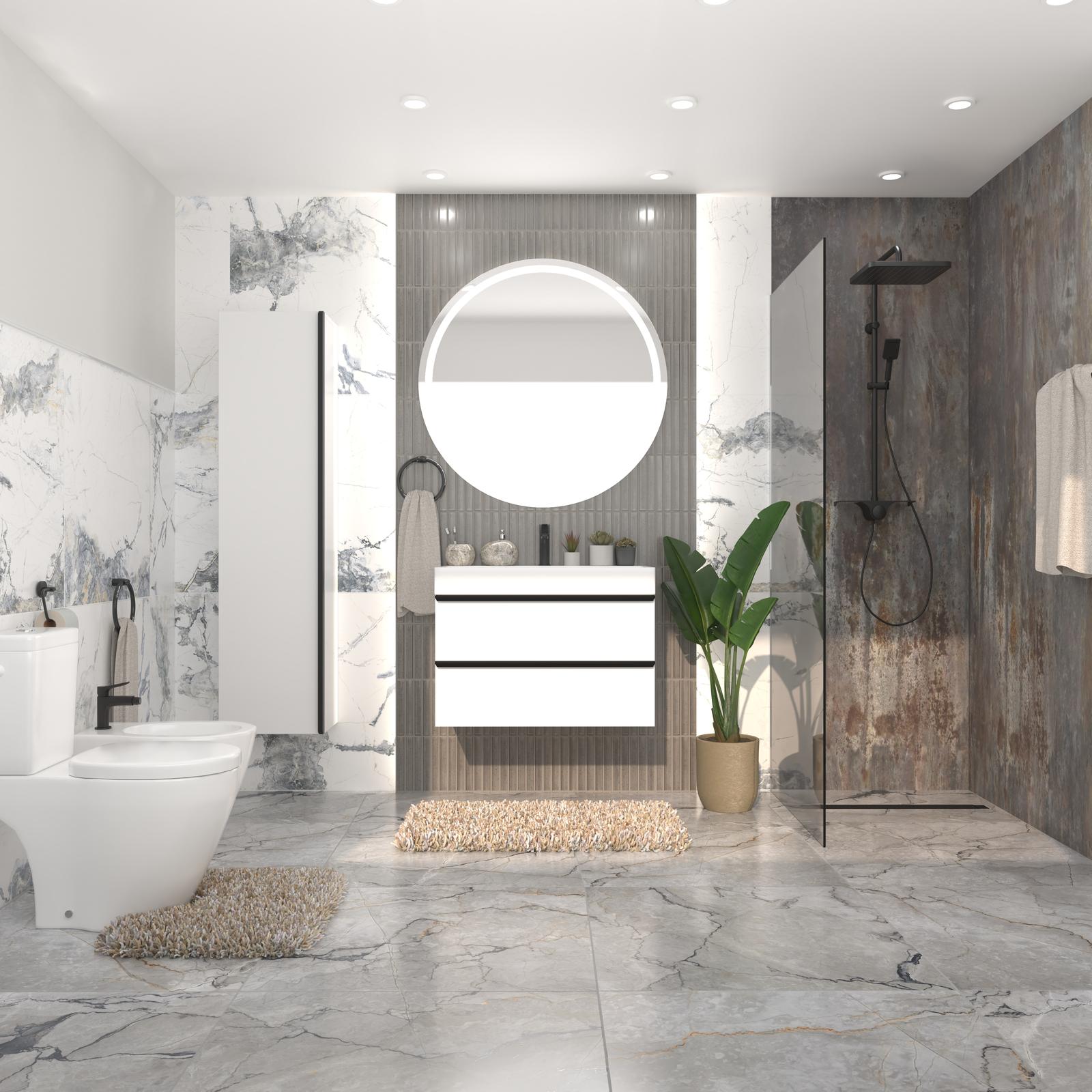 Model amenajare baie stil modern silvestre