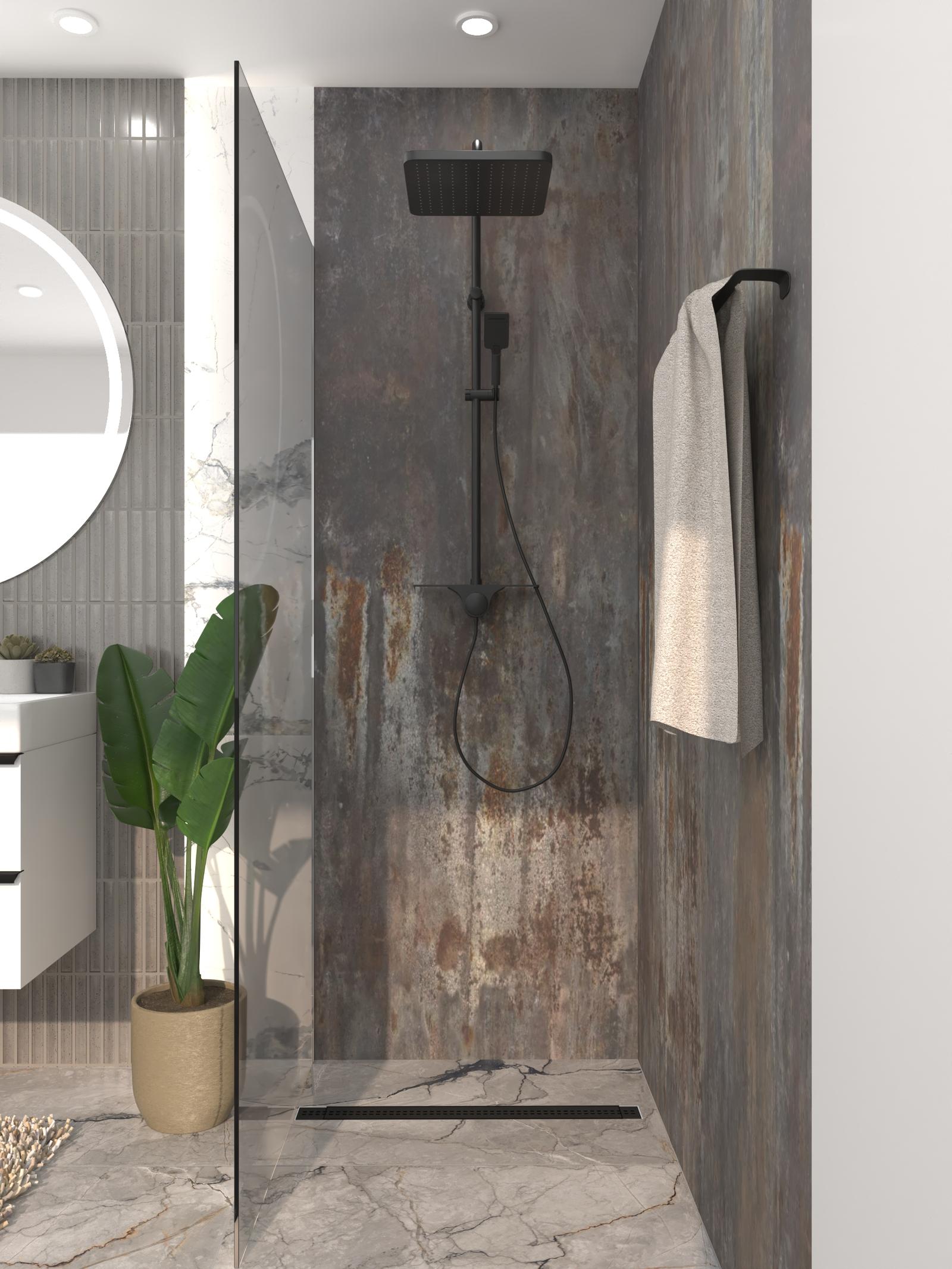 Gresie exterior / interior portelanata Silvestre Gris, 80 x 80 cm, gri, lucioasa, rectificata, aspect marmura