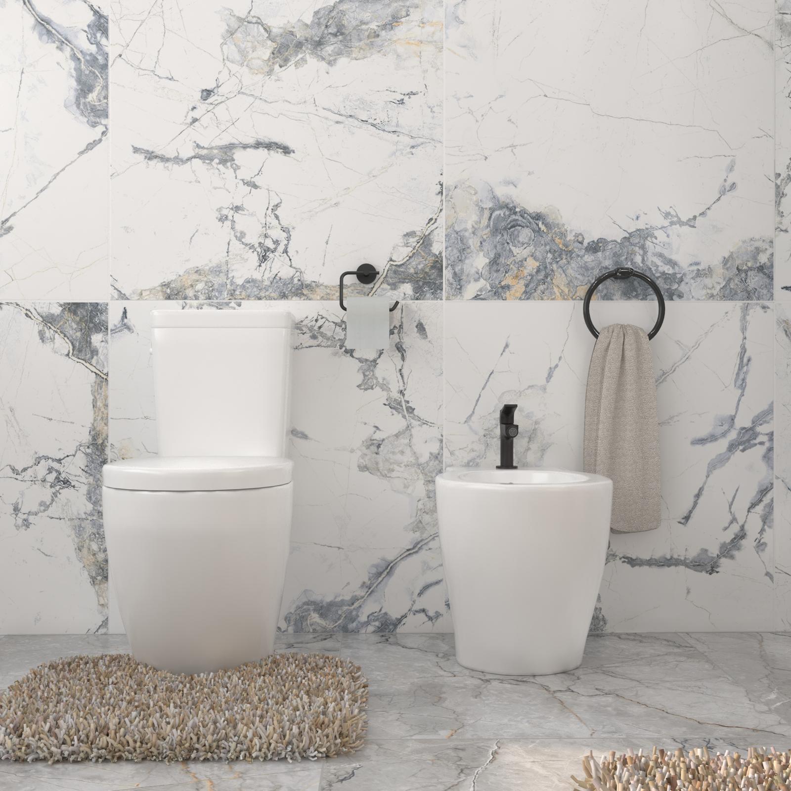 Vas wc cu rezervor + mecanism + capac, set Ideal Standard Connect Cube E717001, alb, evacuare orizontala, montaj pe pardoseala
