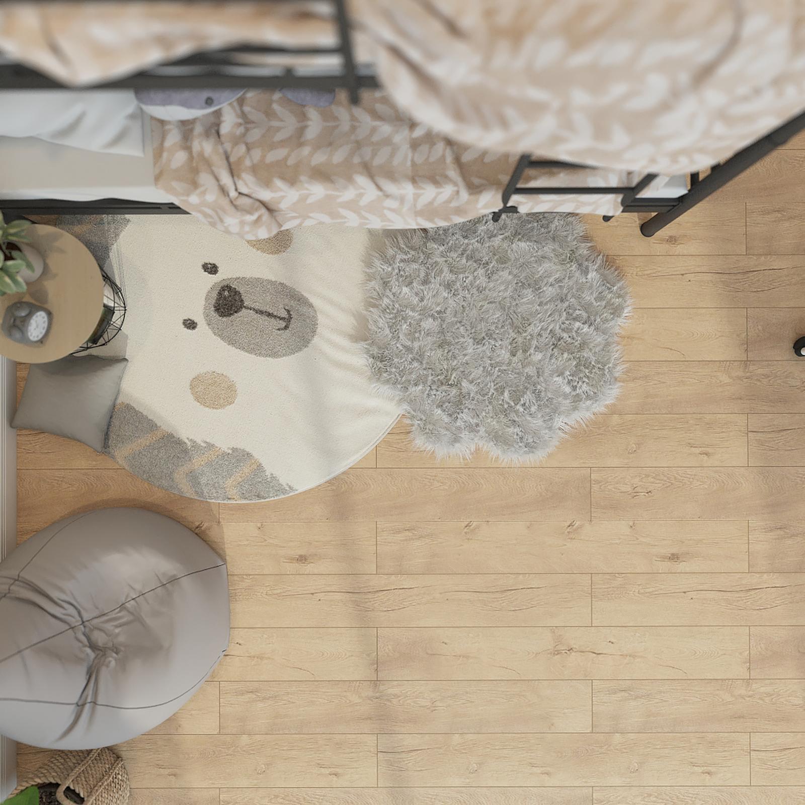 Covor Velutto  pentru cameră tineret stil modern vivi Covor Velutto 40012/YC9-D, 133 x 133 cm, polipropilena, alb + gri, rotund