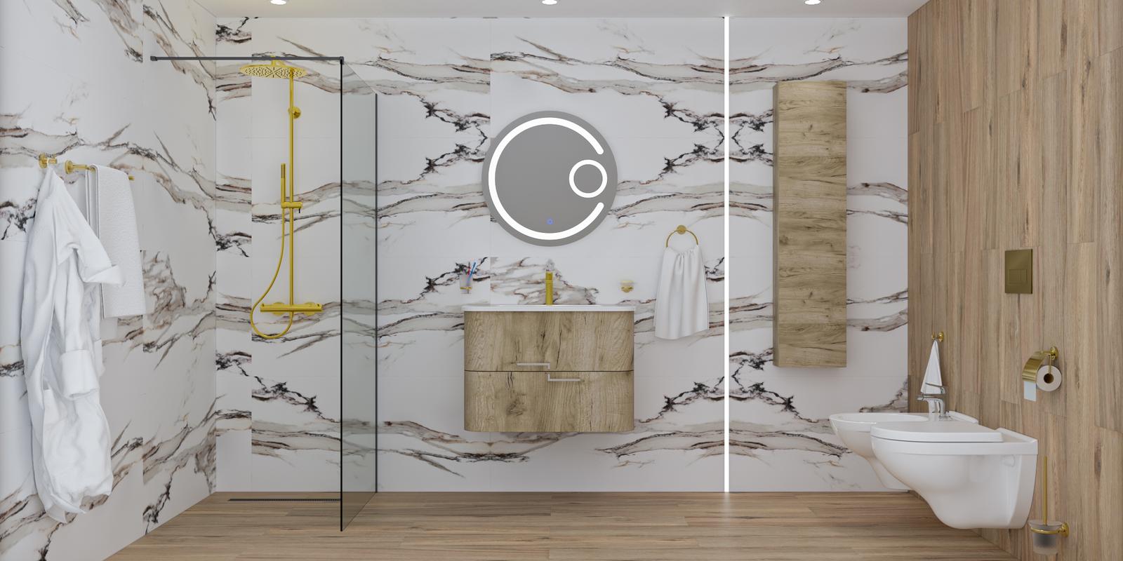 Model amenajare baie stil modern calacatta gold_1 Model amenajare baie stil modern calacatta gold_1