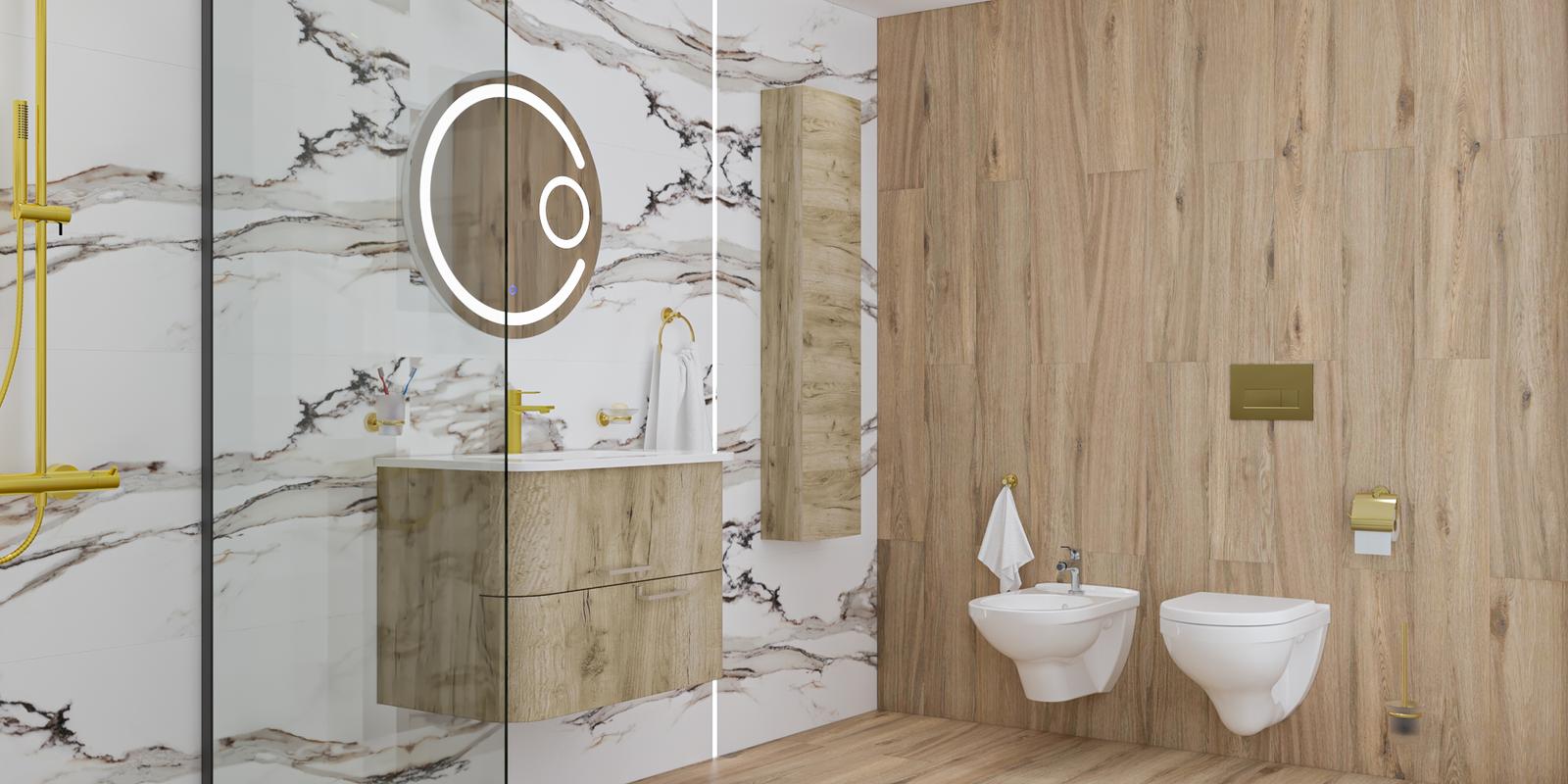 Model amenajare baie stil modern calacatta gold_2 Model amenajare baie stil modern calacatta gold_2