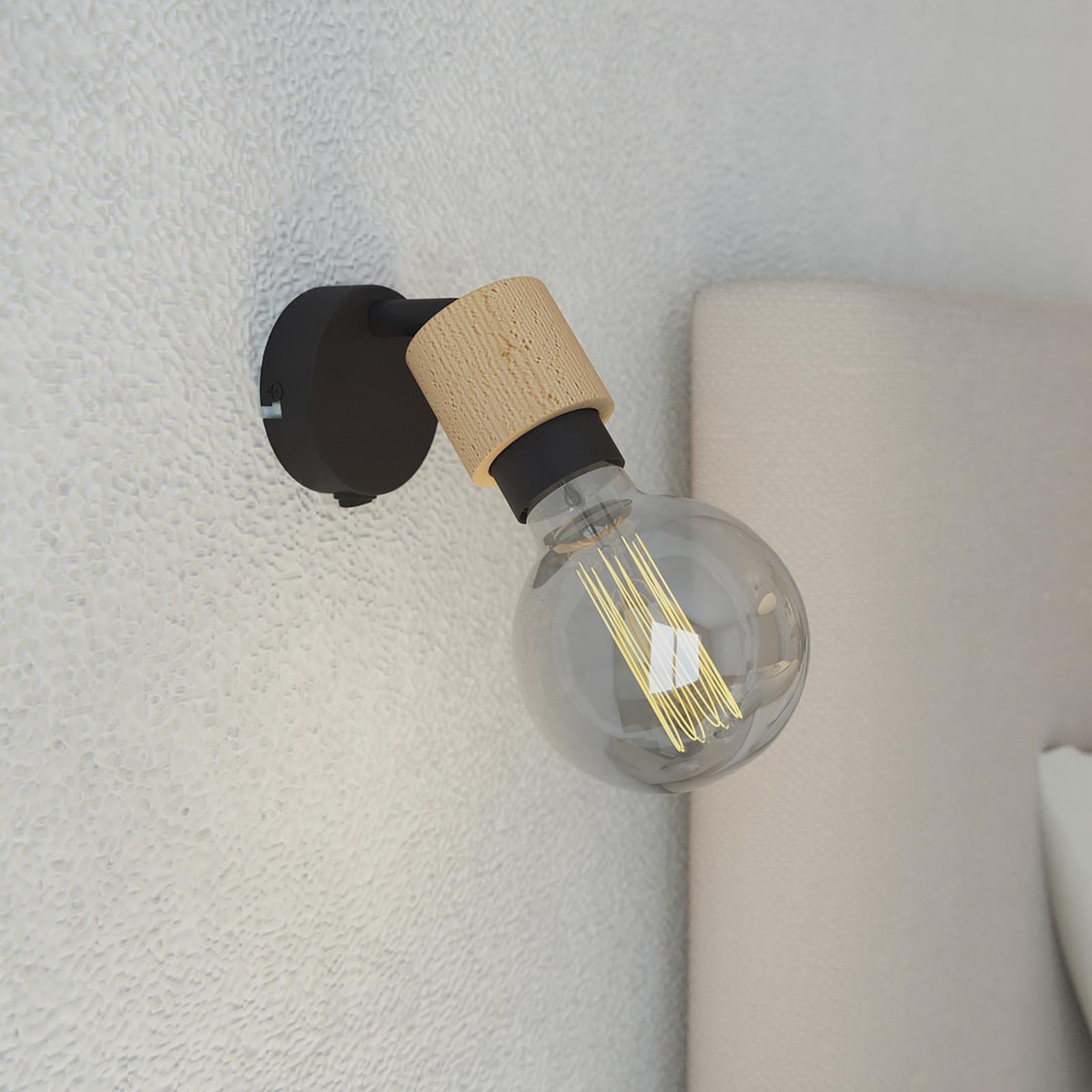 Aplica Jorna pentru dormitor stil clasic serdica Aplica Jorna 54031-1, 1 x E27, negru + natur, modern