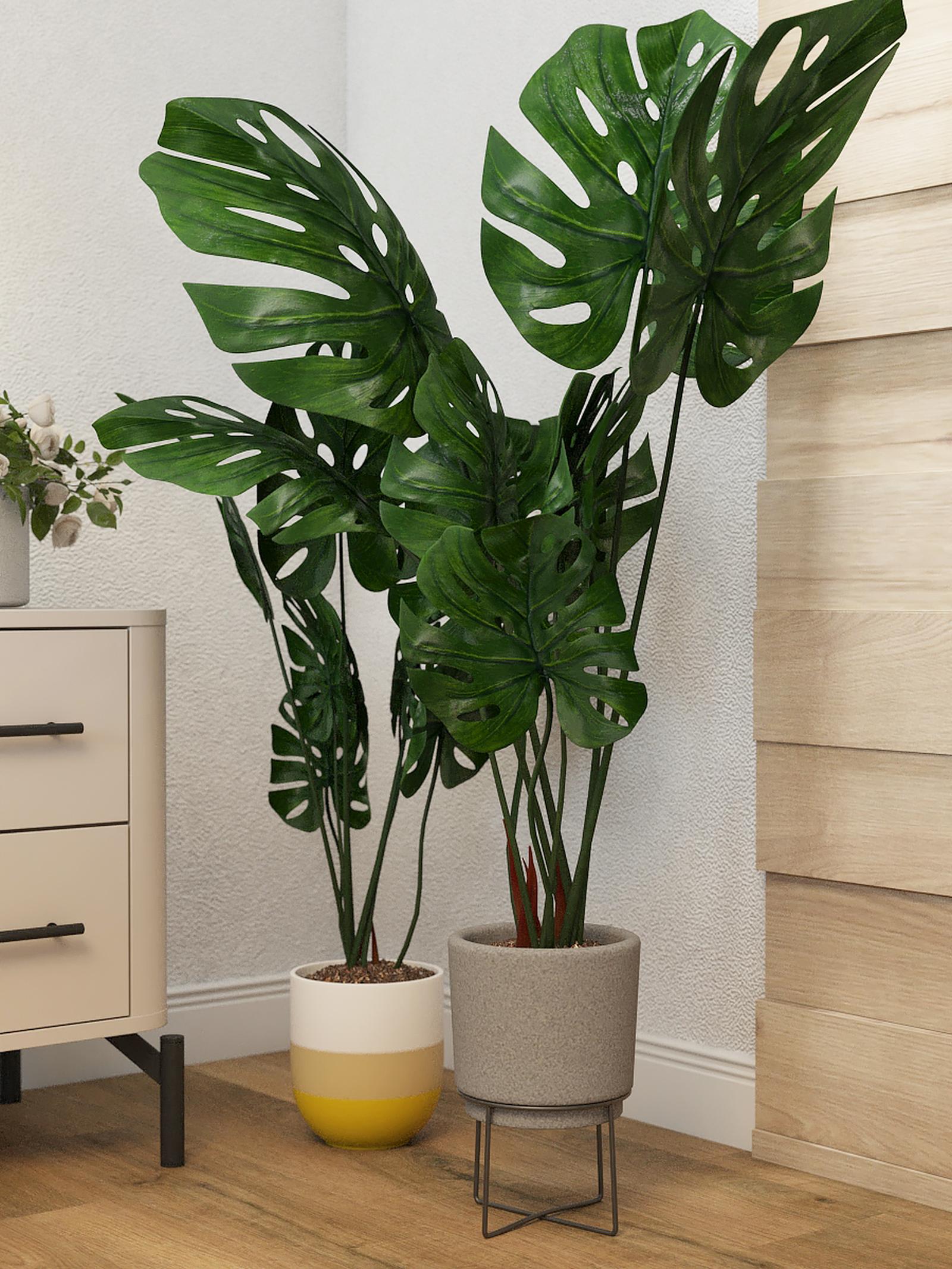 Planta artificiala pentru dormitor stil clasic serdica Planta artificiala 20TCXY-02, in ghiveci, verde, 60 cm