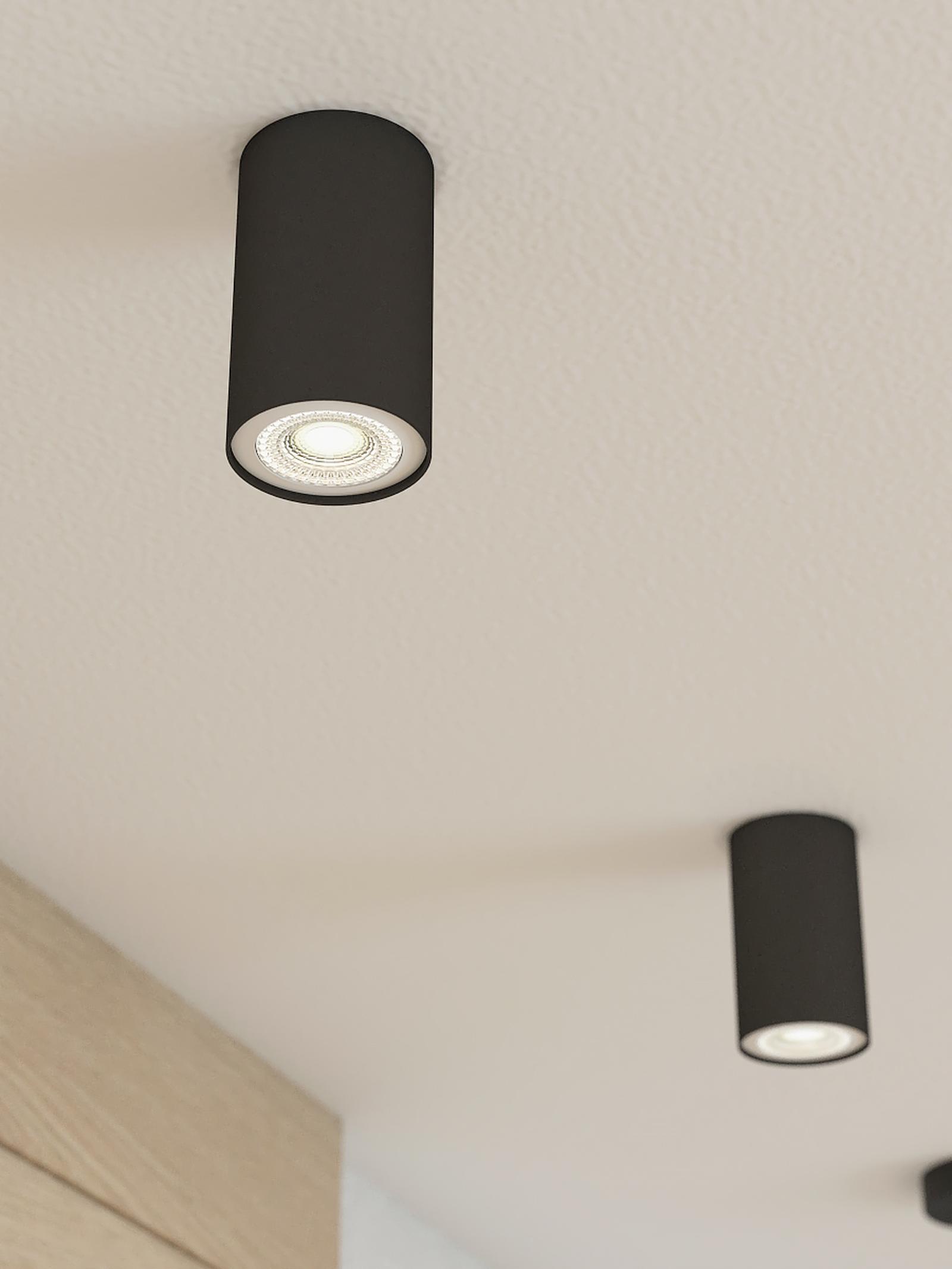 Spot Axis 01-2148 pentru dormitor stil clasic serdica Spot Axis 01-2148 aparent , 1 x GU10, H 9.2 cm, negru mat