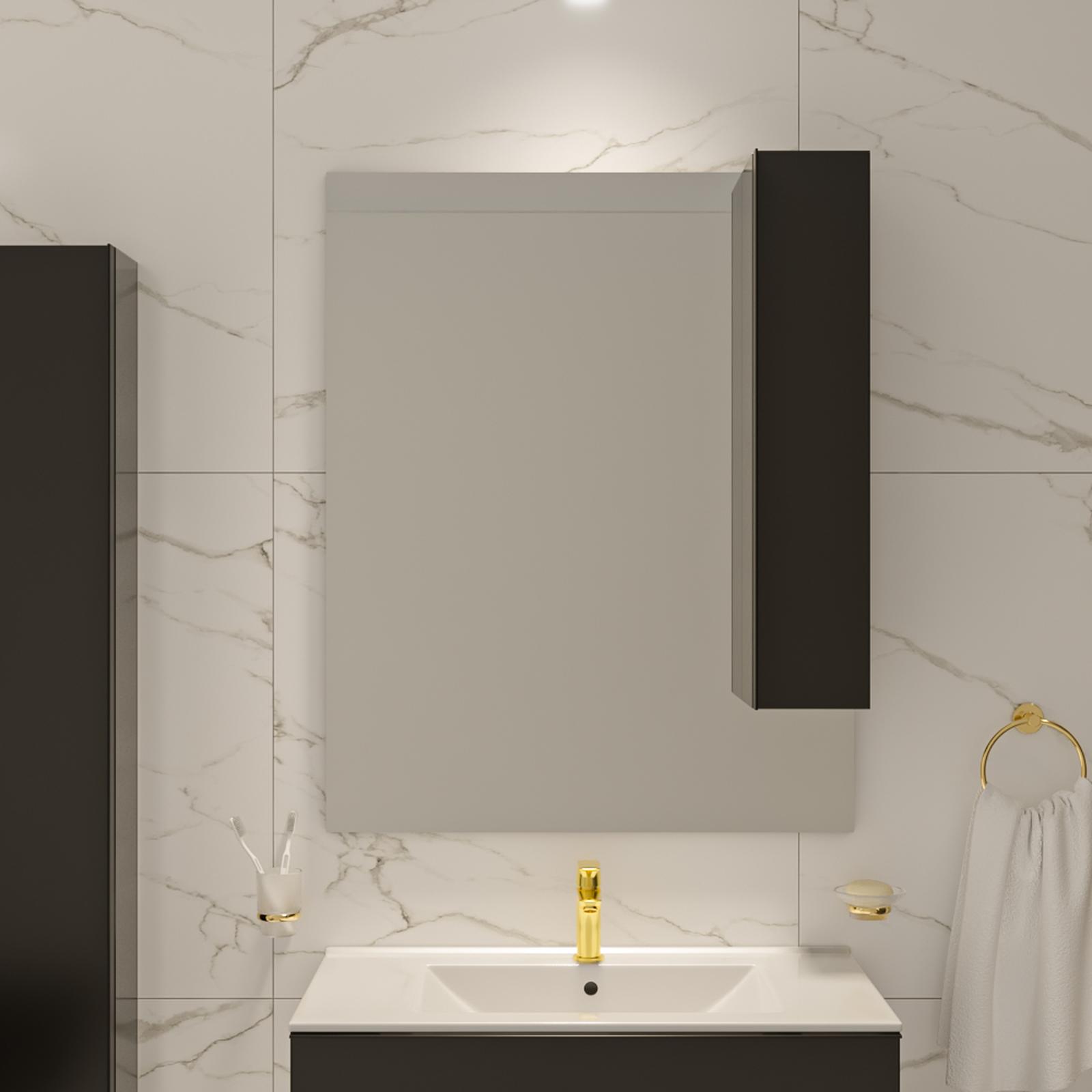 Pahar baie AC1505GO pentru igiena personala, Iobagno Alfa , metal + sticla, pe perete, auriu, 10 x 6.8 x 9.6 cm