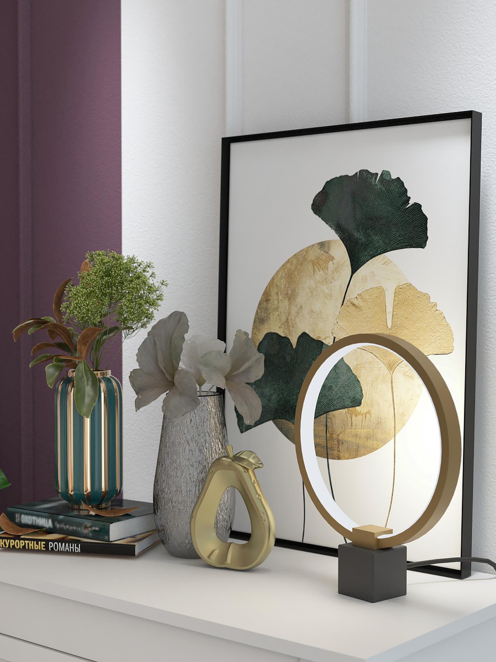 Vaza decorativa pentru dormitor stil clasic roma Vaza decorativa A22G-S, ceramica, verde + auriu, 25 cm