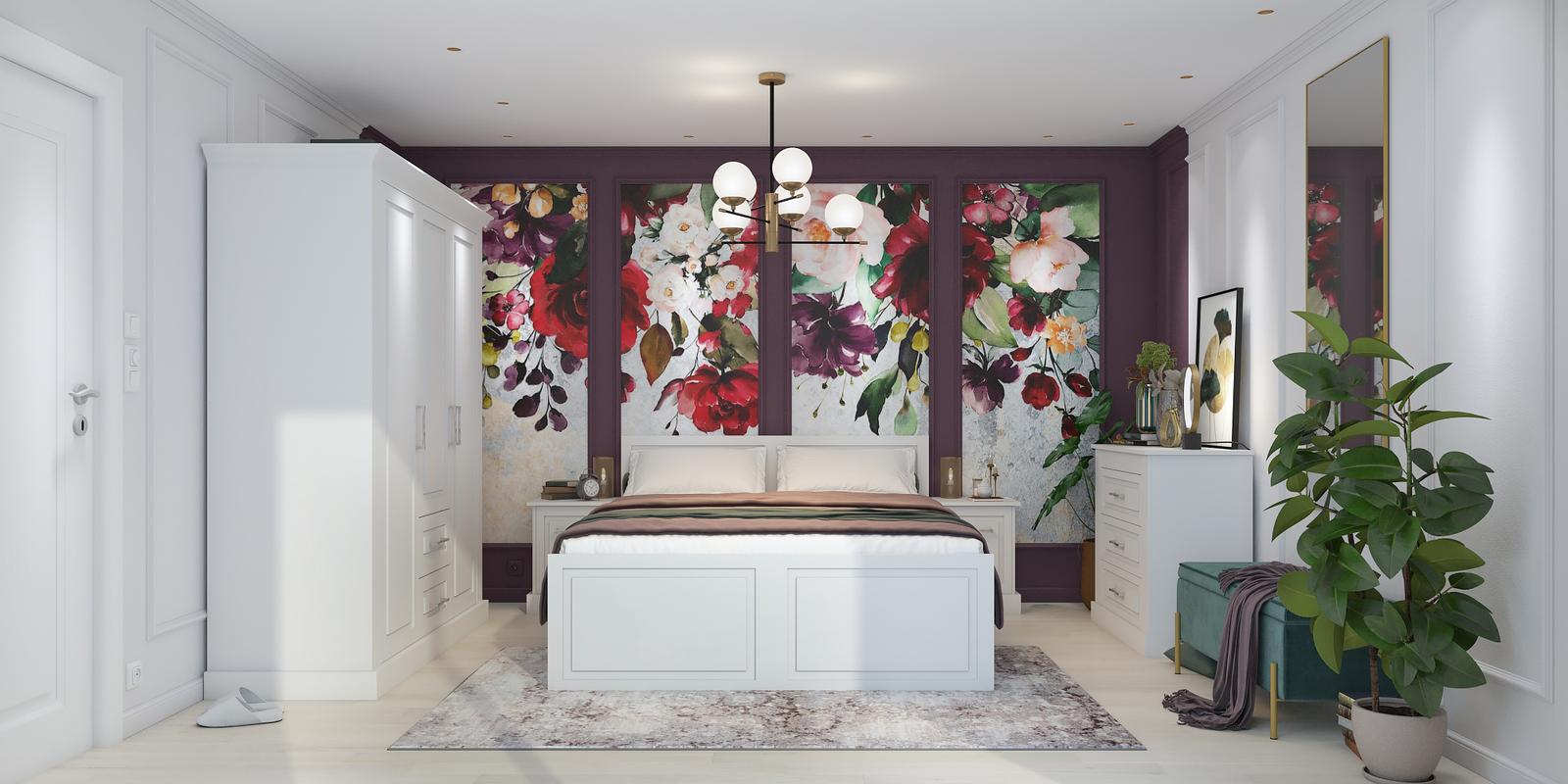 Model amenajare dormitor stil clasic roma