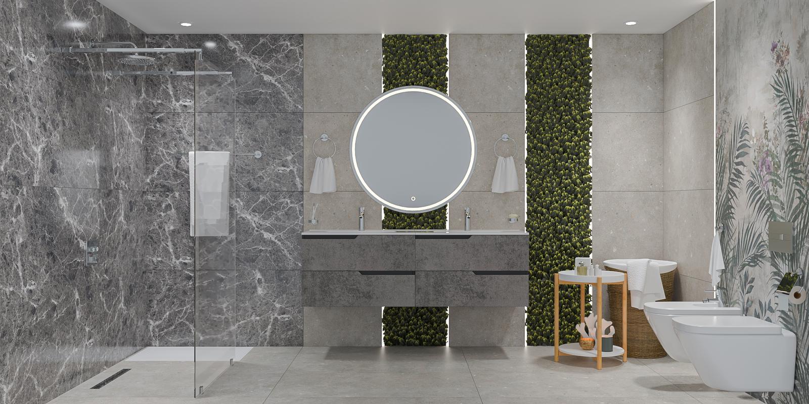 Model amenajare baie stil modern glamstone & deserto_1 Model amenajare baie stil modern glamstone & deserto_1