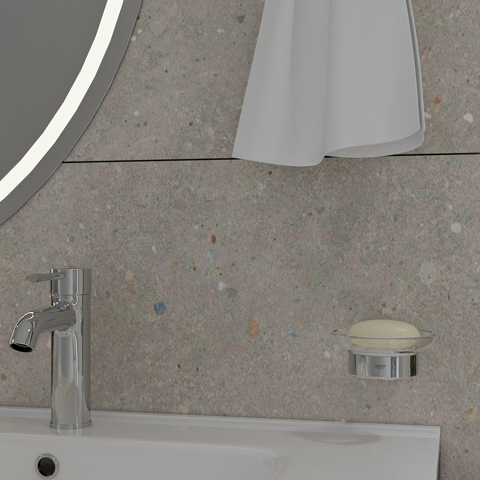 Baterie lavoar pentru baie stil modern glamstone & deserto Baterie lavoar Grohe Essence 23797001, 3/8", marimea S, monocomanda, cartus ceramic, ventil push-to-open, cromat