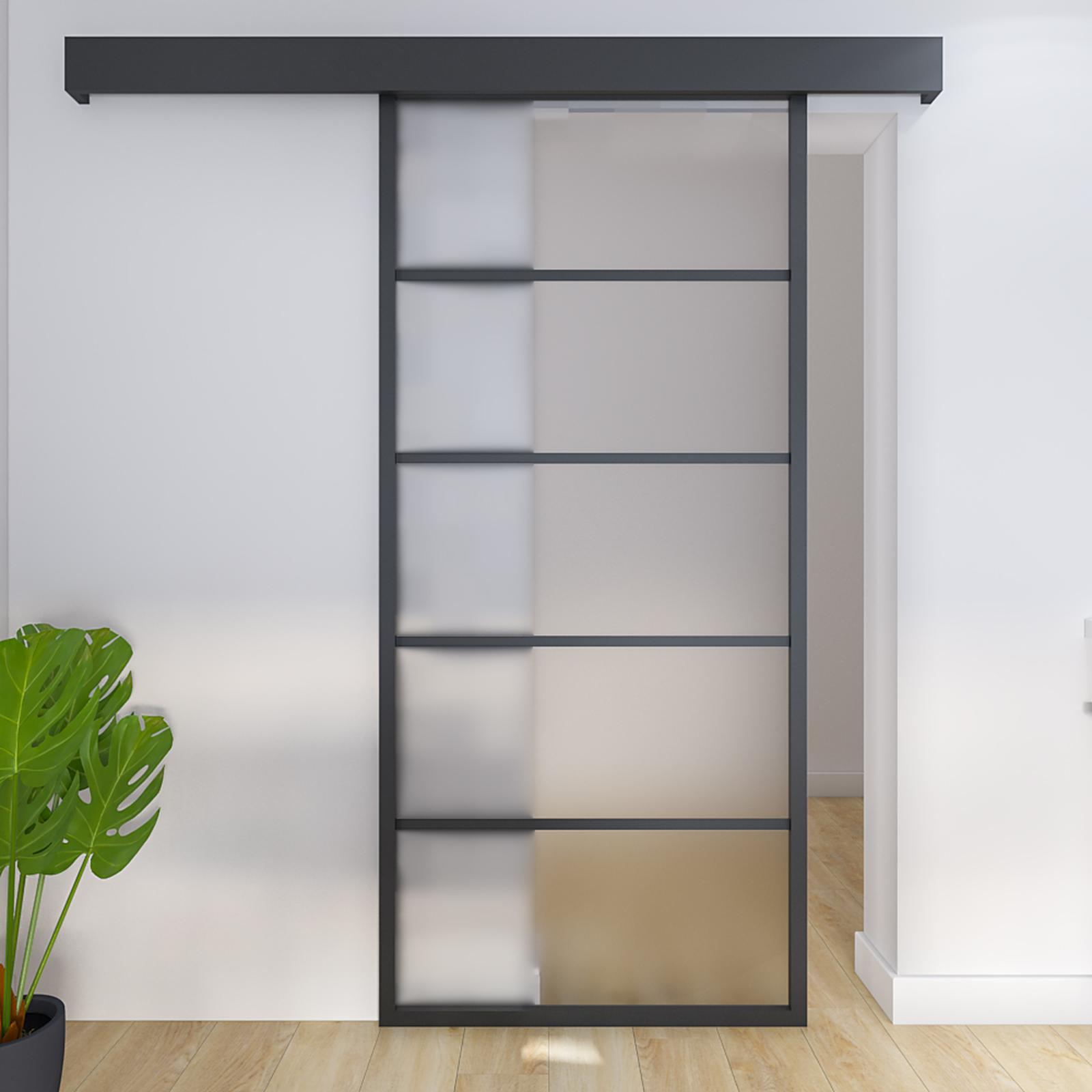 Usa de interior glisanta ASB-004, Unic Spot RO, sticla sablata, 93 x 205 cm