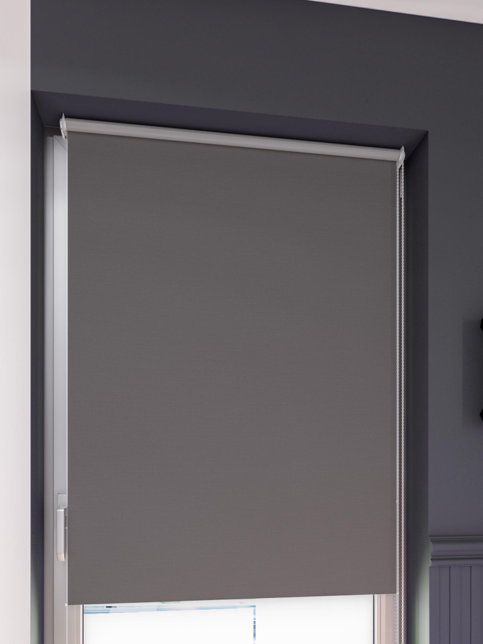 Stor Gardinia Mini Termo, stofa aluminizata, gri inchis, opac, dimensiuni material 97 x 150 cm