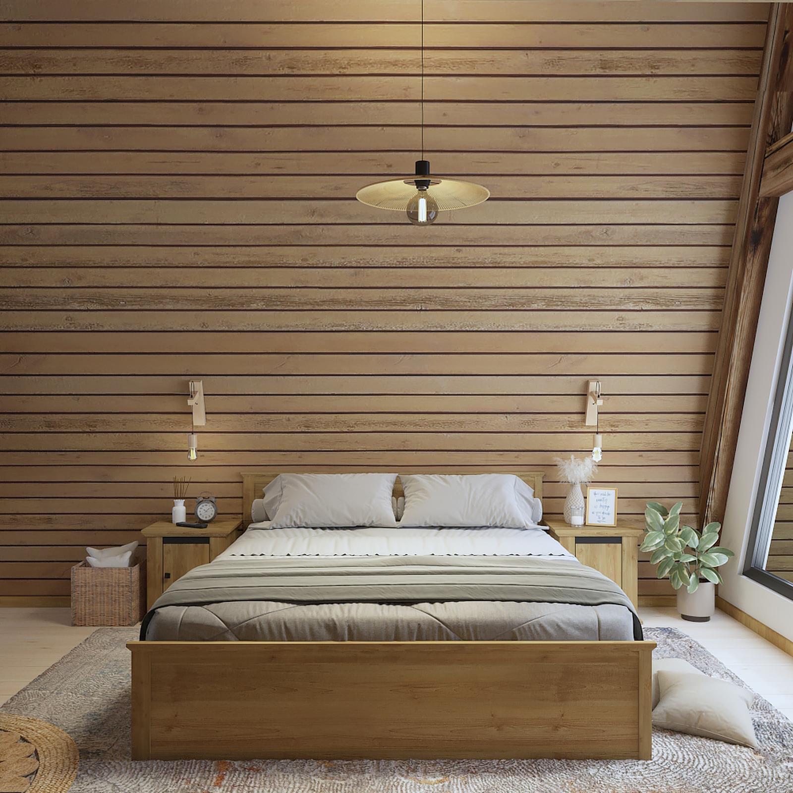 Lemn și mobilier în amenajarea cabanei A-frame_2