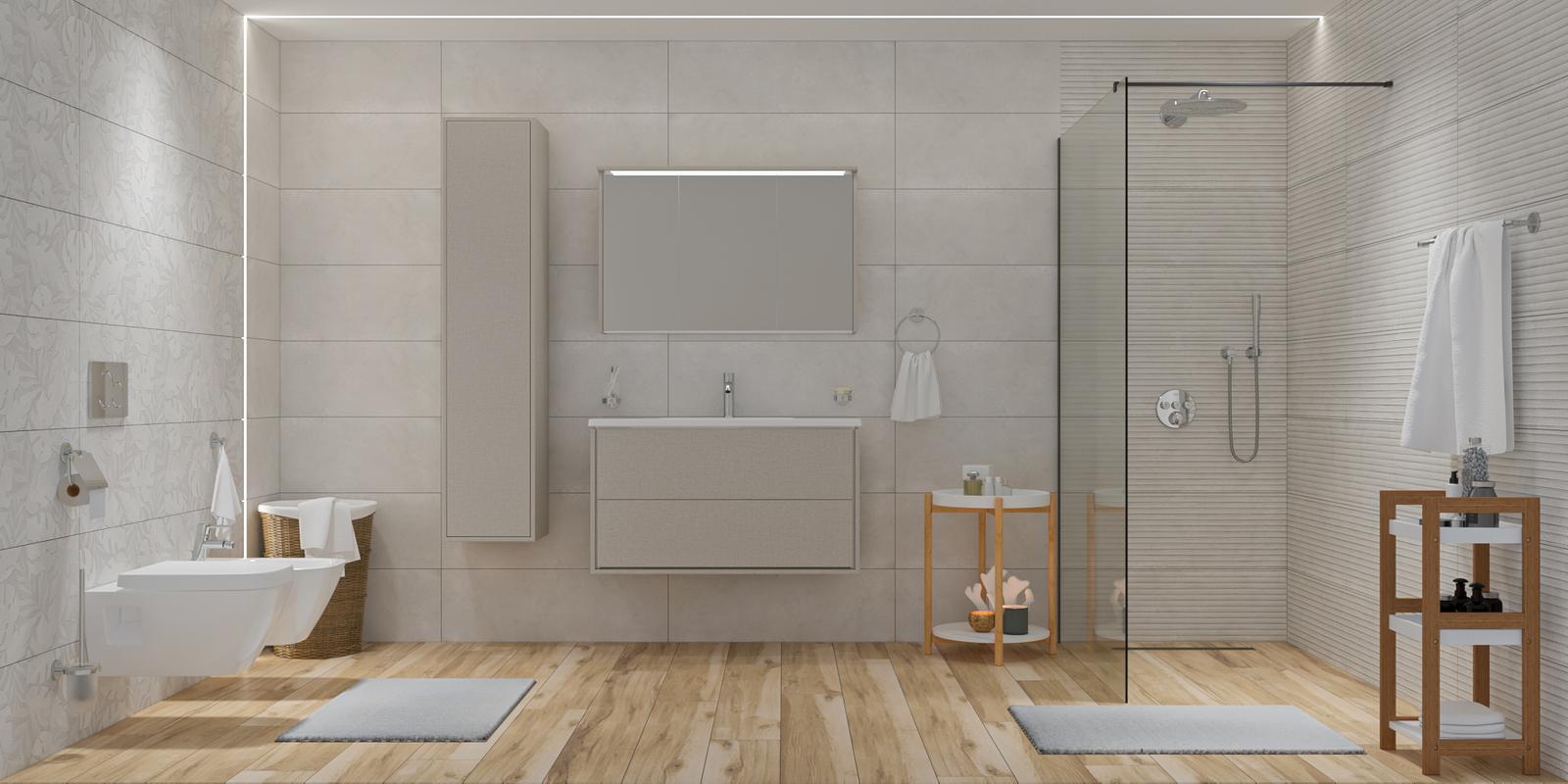 Model amenajare baie stil modern metallo_1 Model amenajare baie stil modern metallo_1