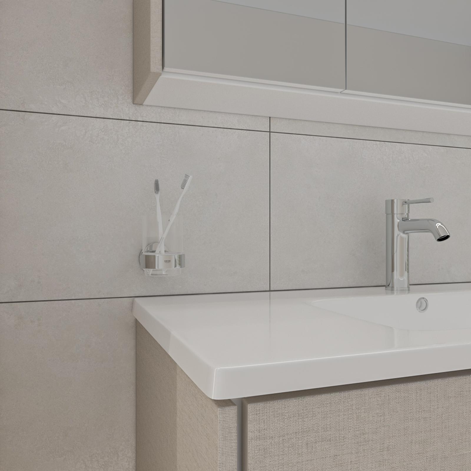 Pahar baie Grohe pentru baie stil modern metallo Pahar baie Grohe Essentials 40372001 pentru igiena personala, sticla, 9.9 x 7.2 cm