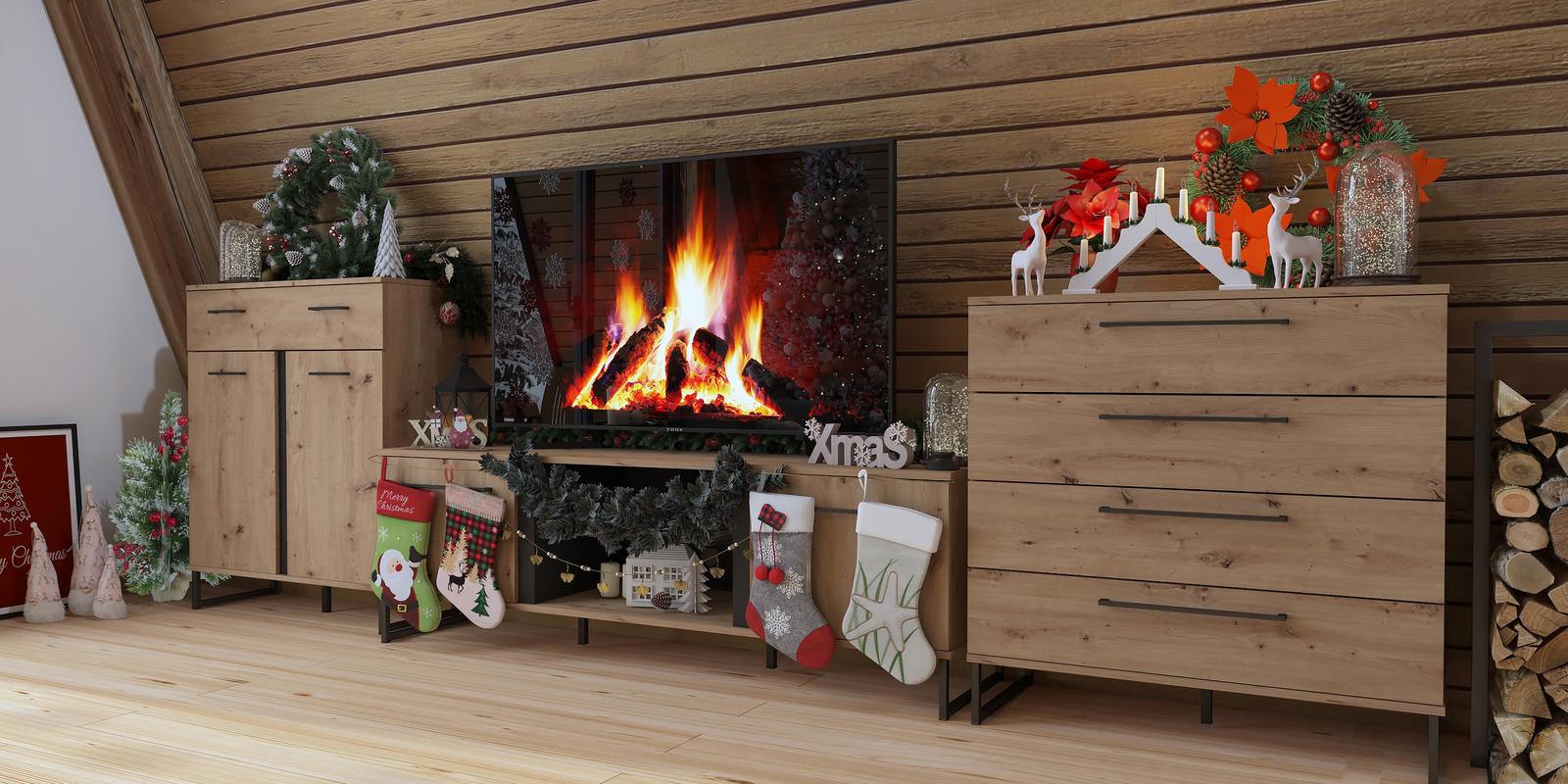 Model amenajare living stil modern forest winter_5