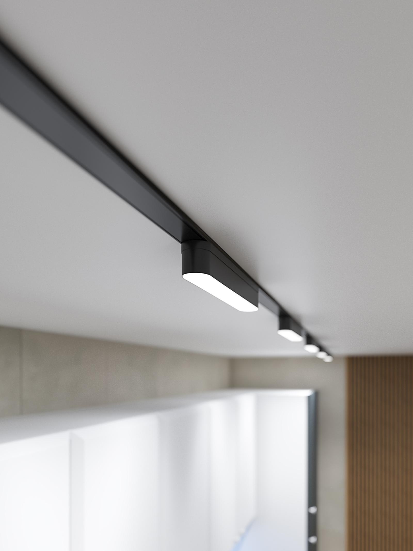 Sina slim Hepol TL3007-2M, 200 cm, IP20, negru, montaj aparent