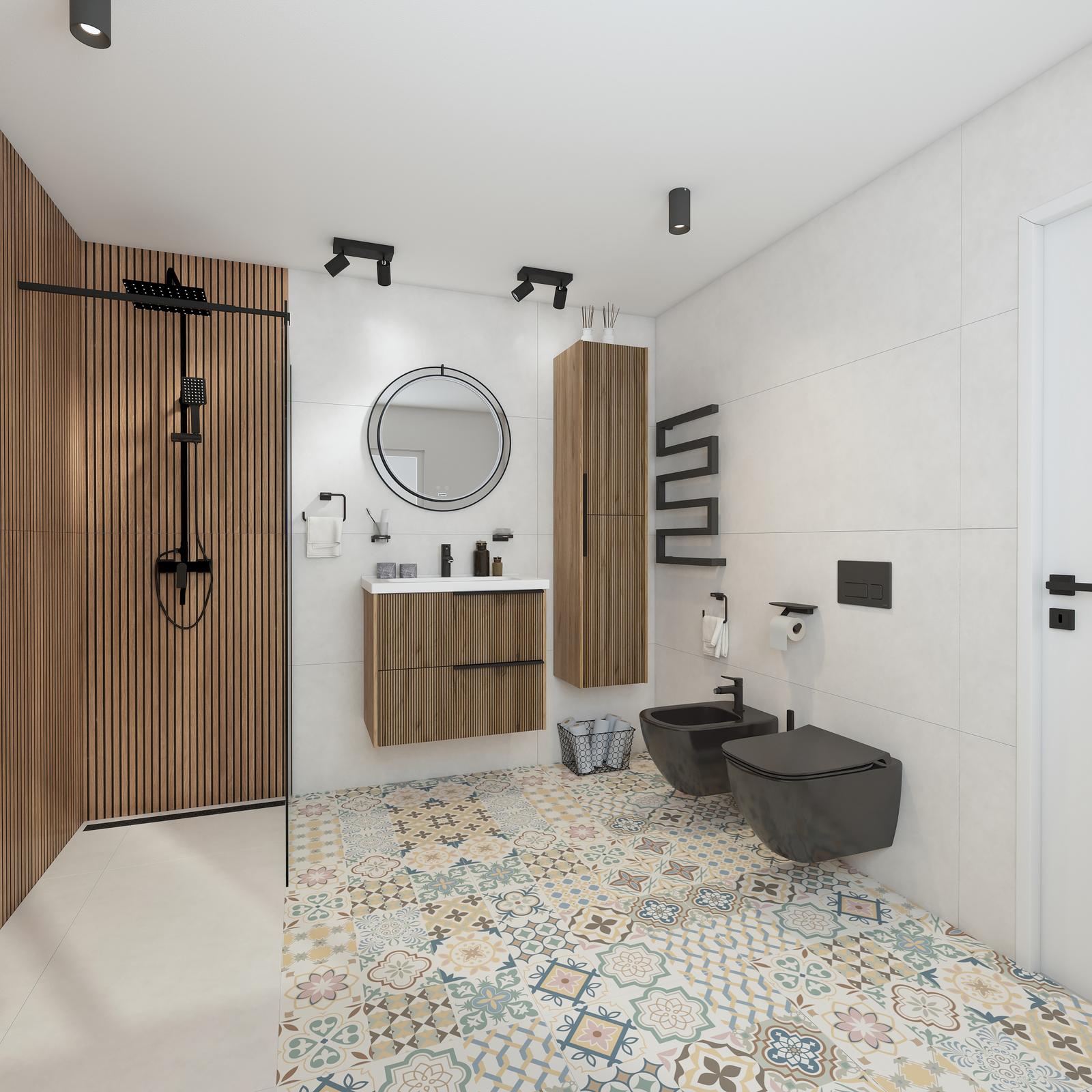 Model amenajare baie stil modern toja